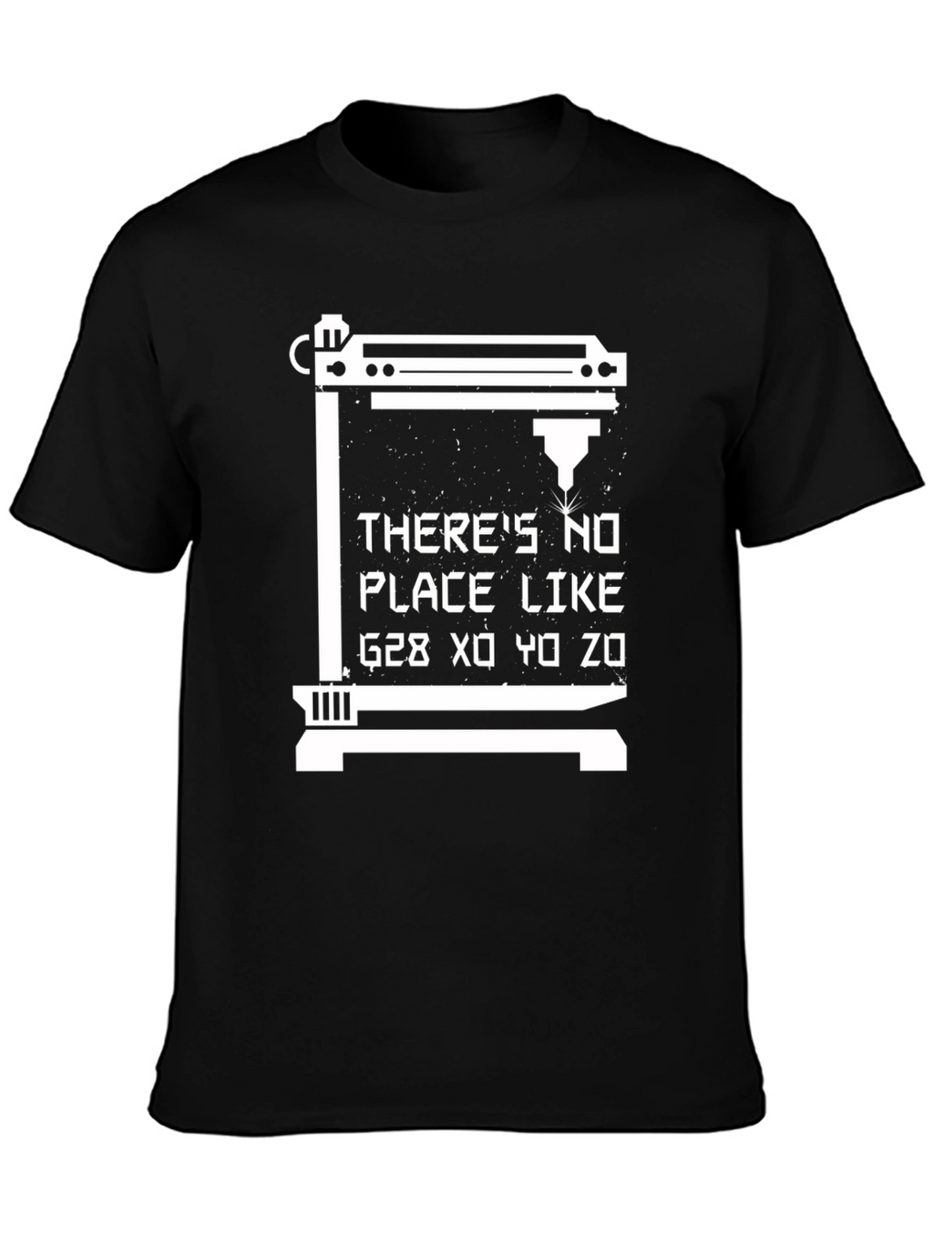 3D Printer Slogan Graphic Tee - Black