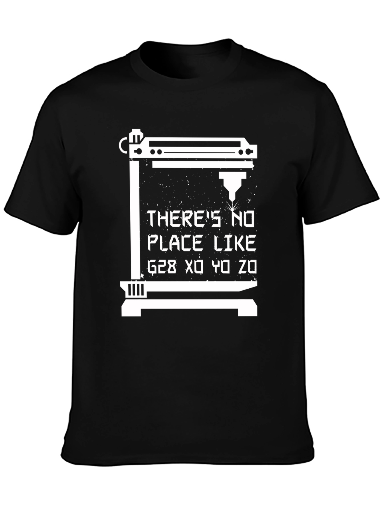 3D Printer Slogan Graphic Tee - Black