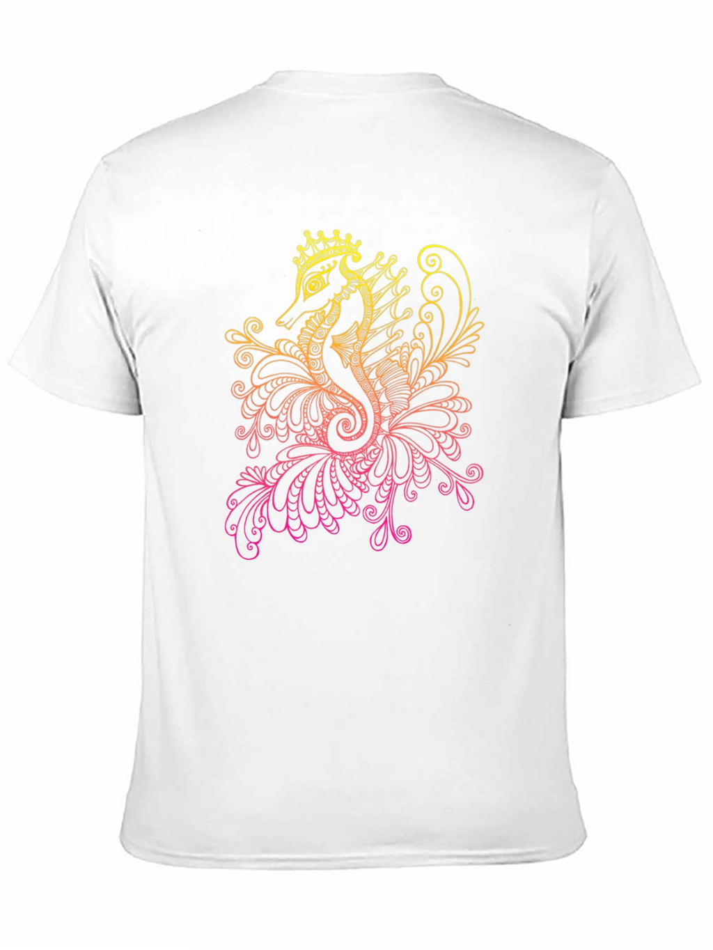 Seahorse Crown Graphic Tee - Black