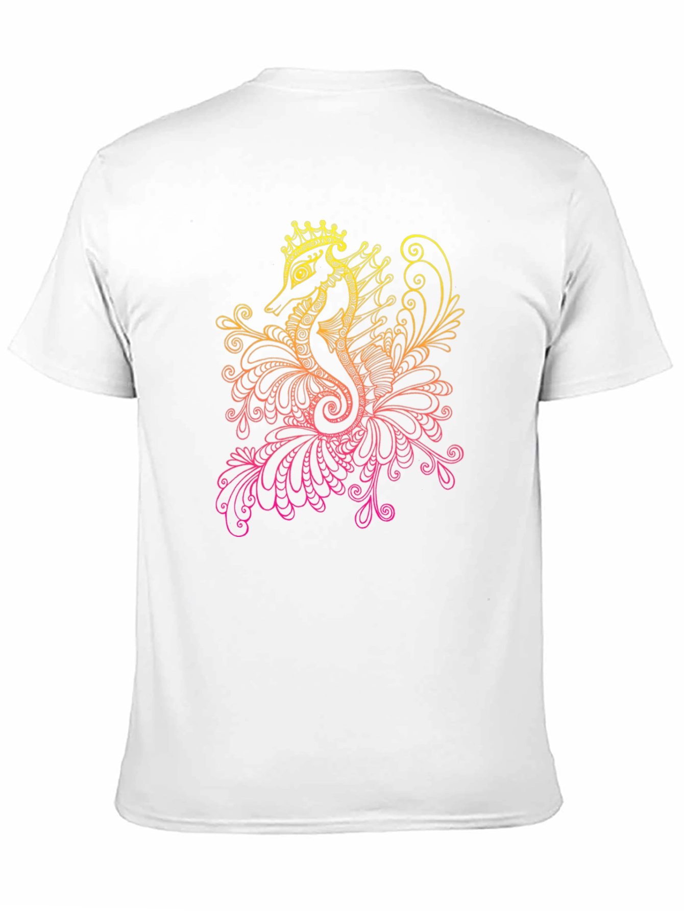 Seahorse Crown Graphic Tee - Black
