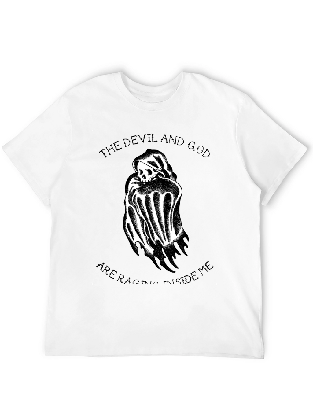 Devil and God T-Shirt - Graphic Print Tee