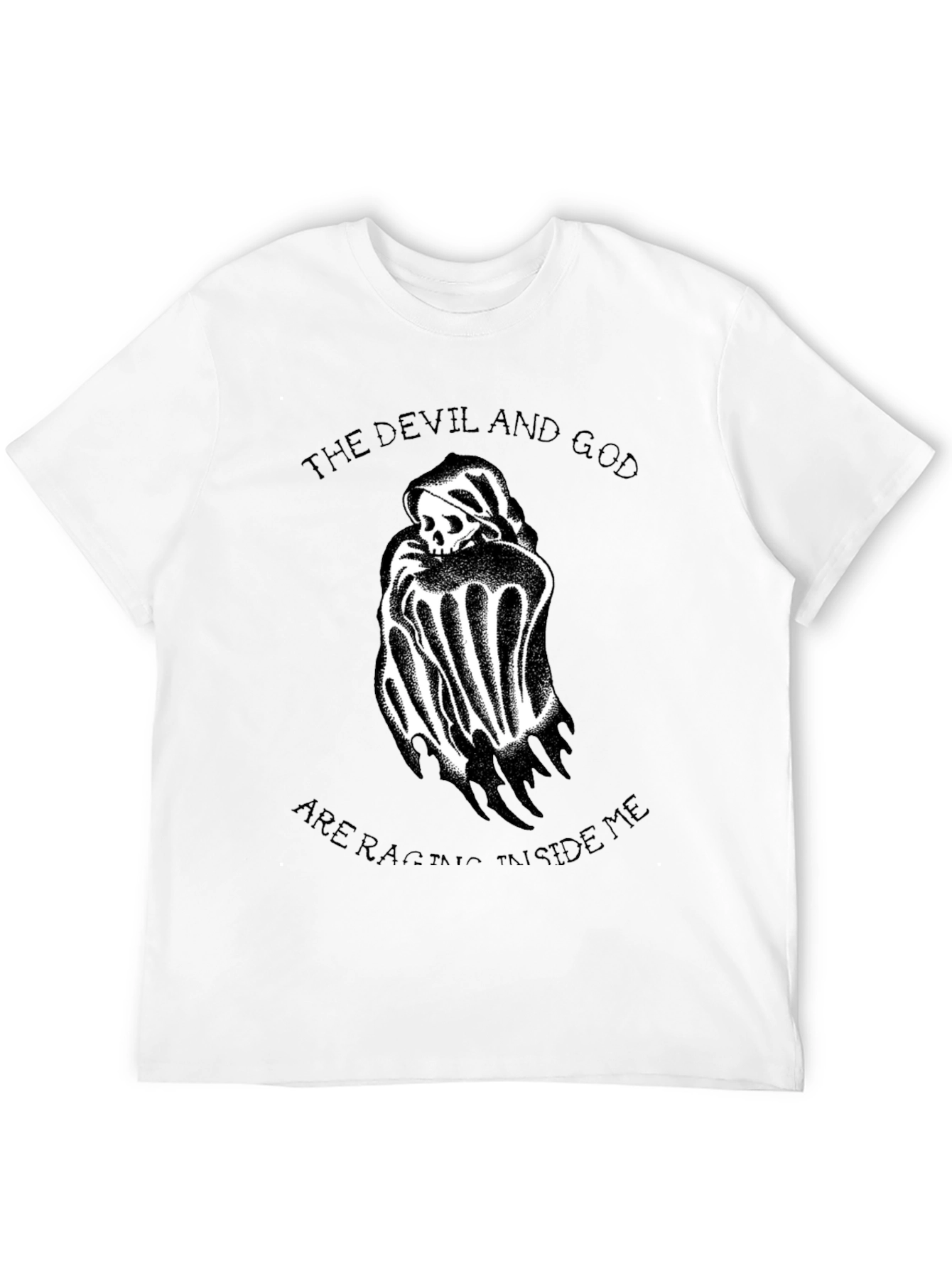 Devil and God T-Shirt - Graphic Print Tee