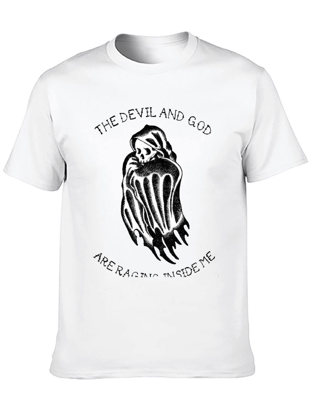 Devil and God T-Shirt - Graphic Print Tee