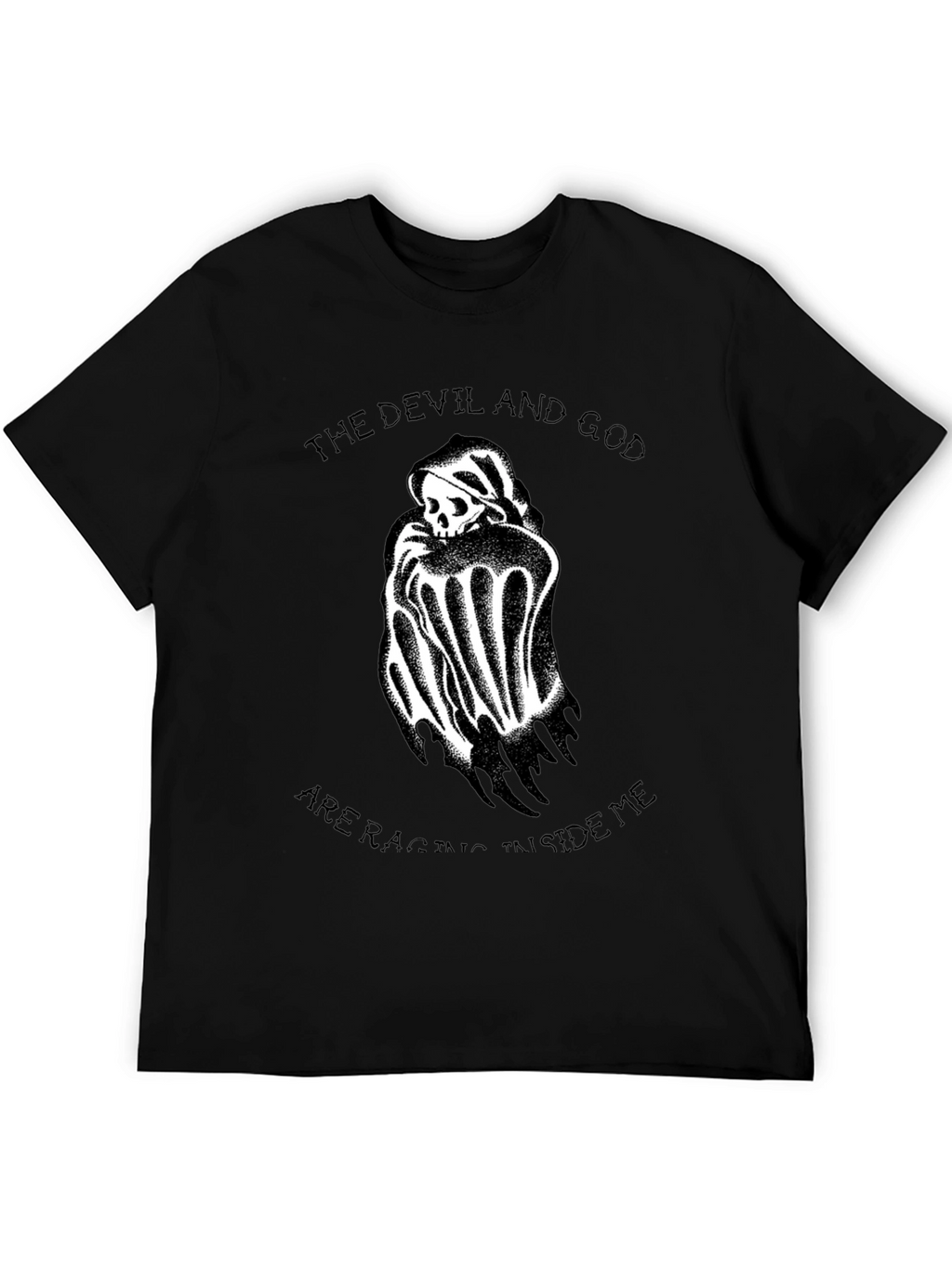 Devil and God T-Shirt - Graphic Print Tee