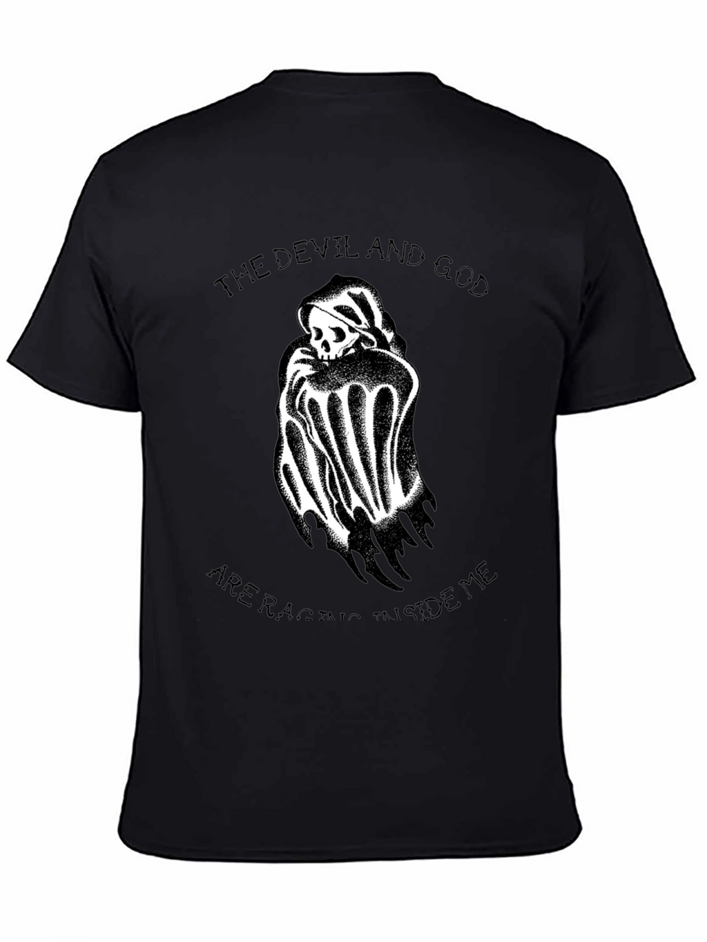Devil and God T-Shirt - Graphic Print Tee