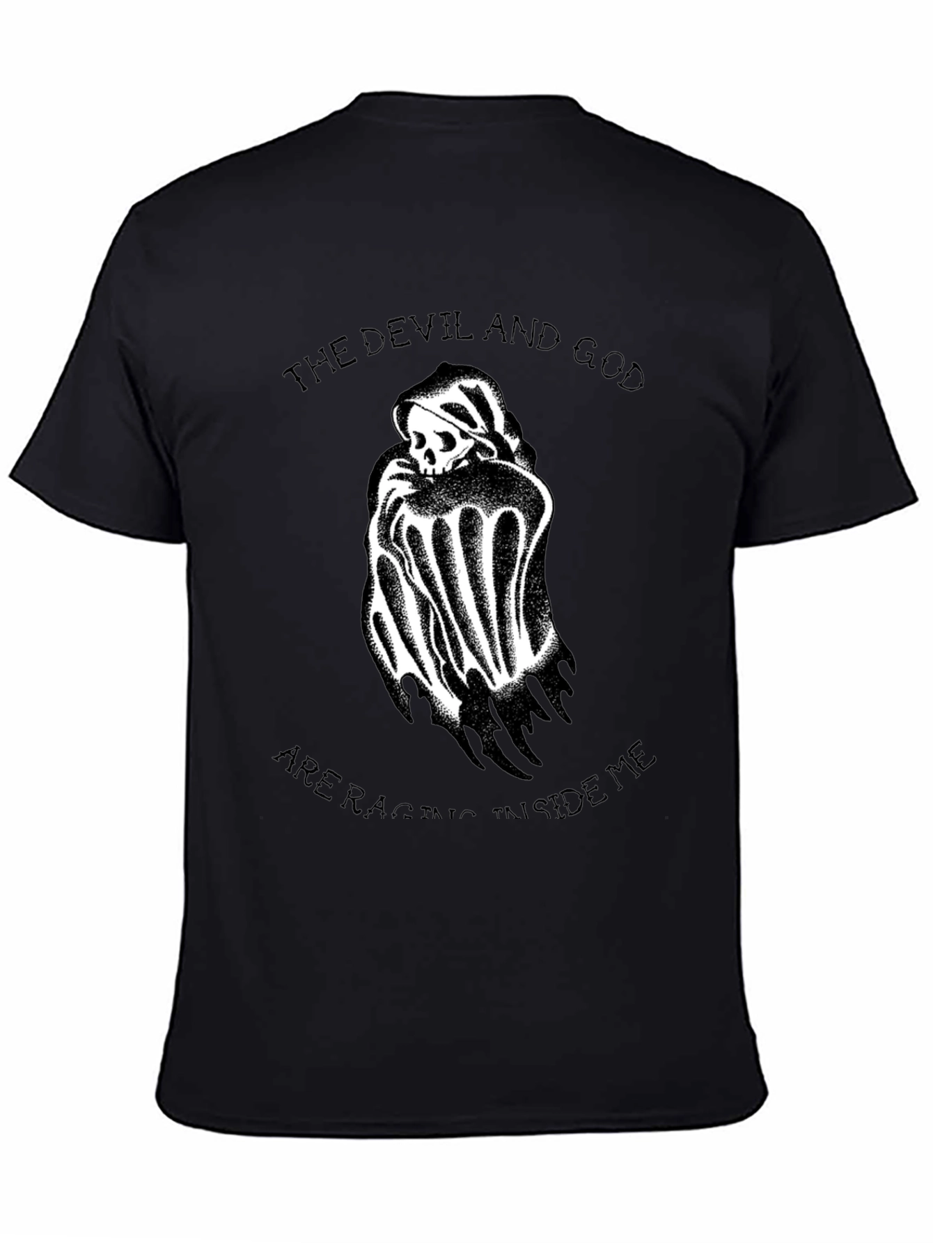 Devil and God T-Shirt - Graphic Print Tee