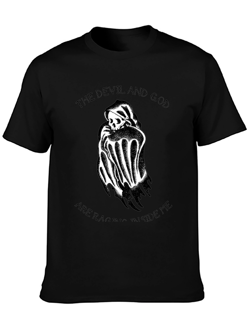 Devil and God T-Shirt - Graphic Print Tee