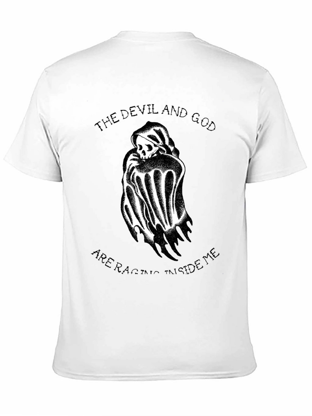 Devil and God T-Shirt - Graphic Print Tee