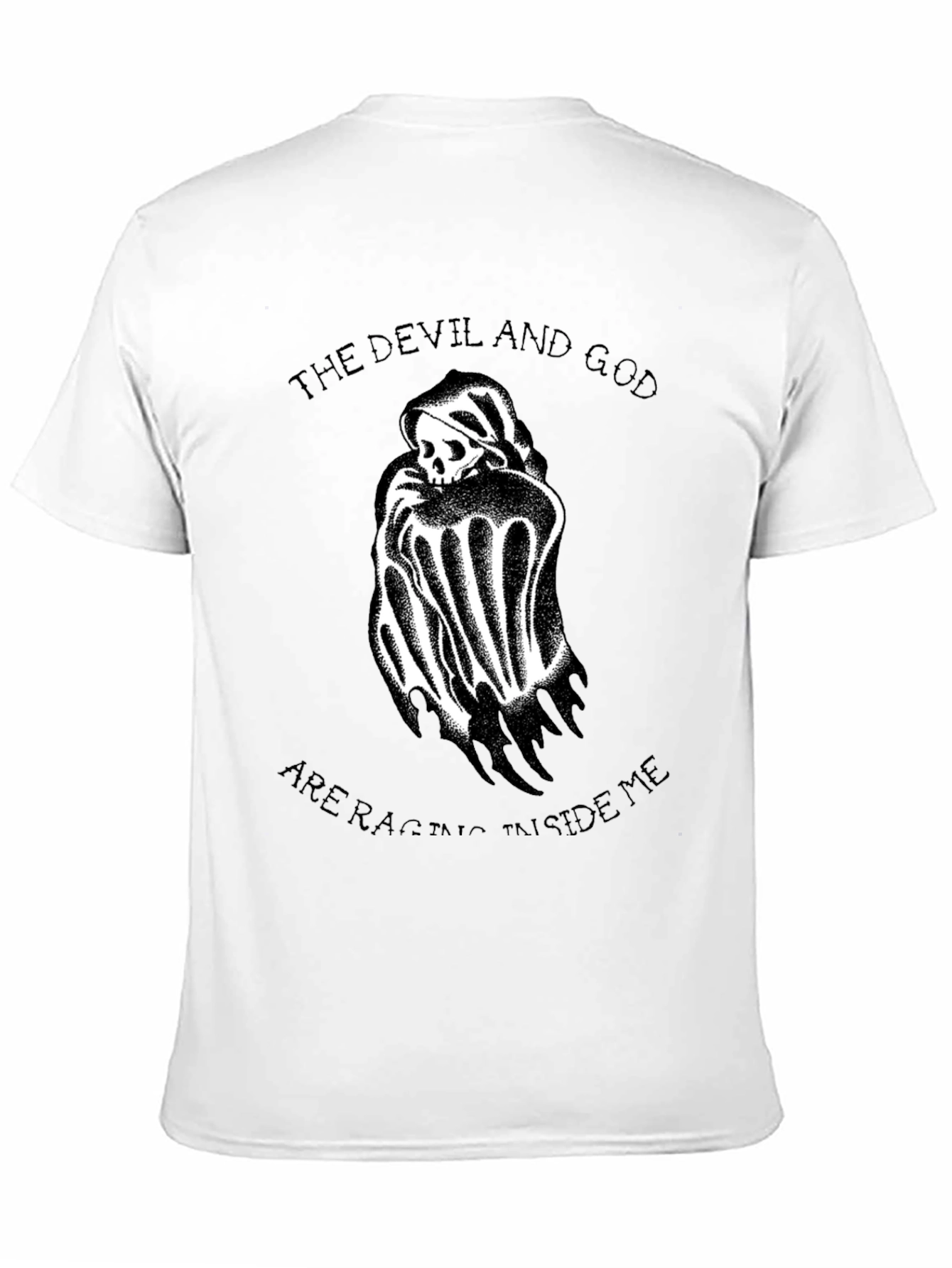 Devil and God T-Shirt - Graphic Print Tee