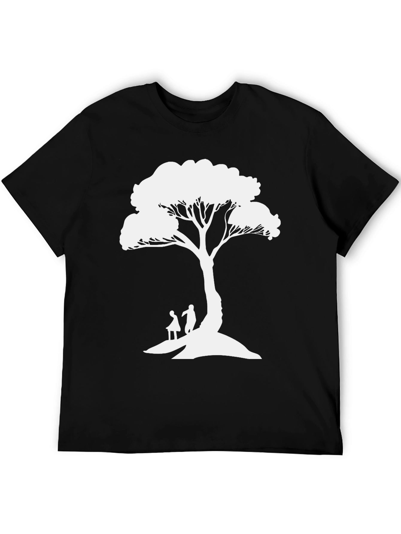 Tree Silhouette Graphic Tee - Unisex Black T-Shirt