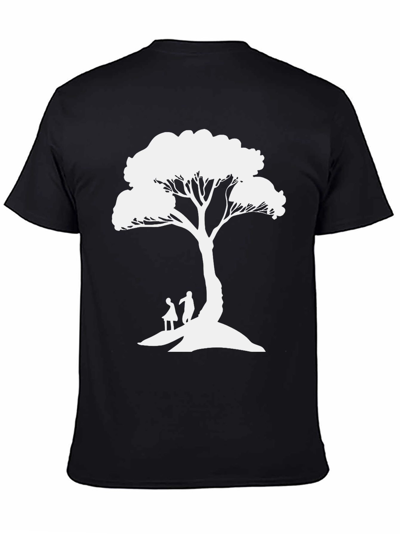 Tree Silhouette Graphic Tee - Unisex Black T-Shirt