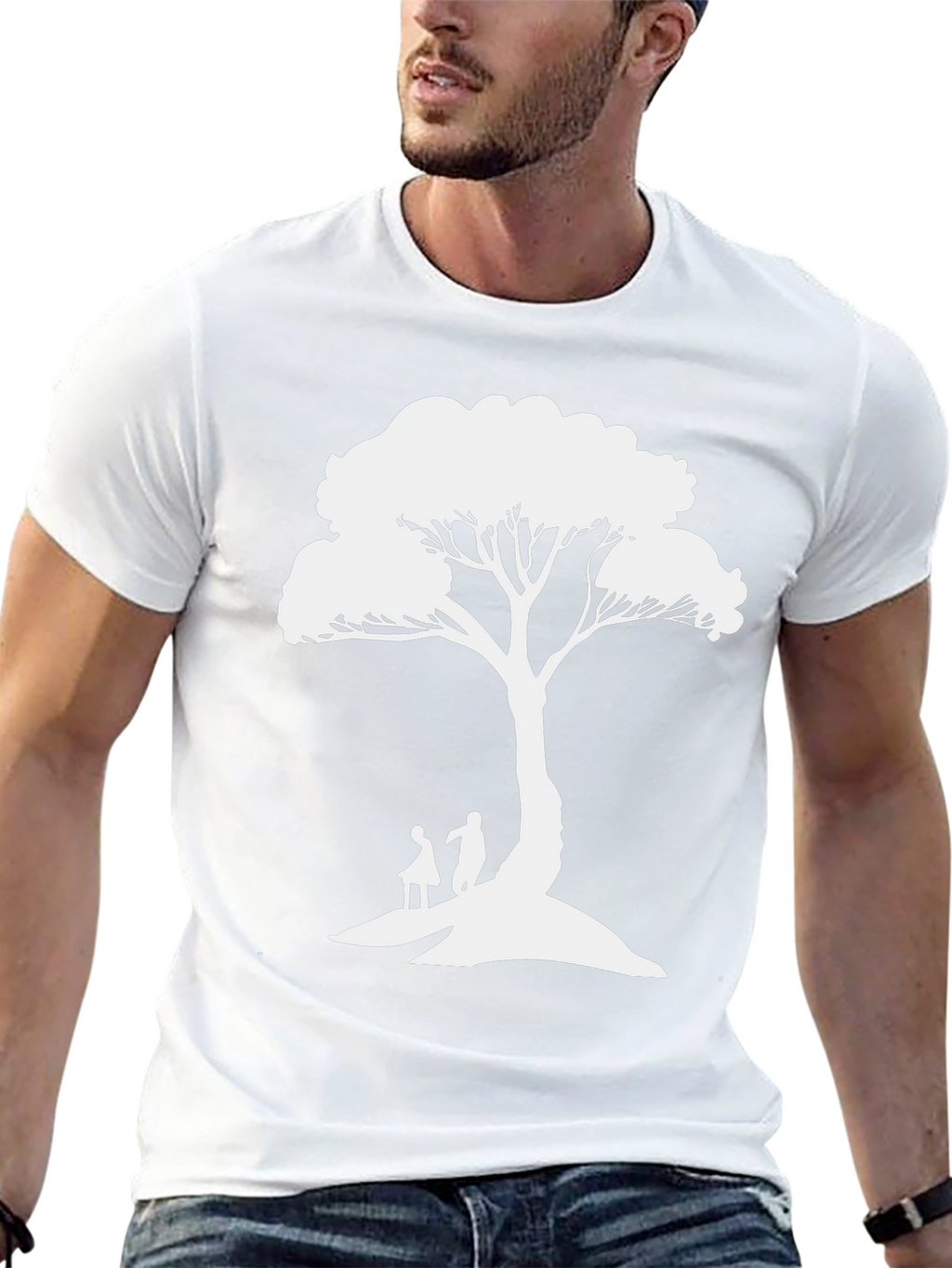 Tree Silhouette Graphic Tee - Unisex Black T-Shirt