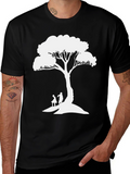Tree Silhouette Graphic Tee - Unisex Black T-Shirt