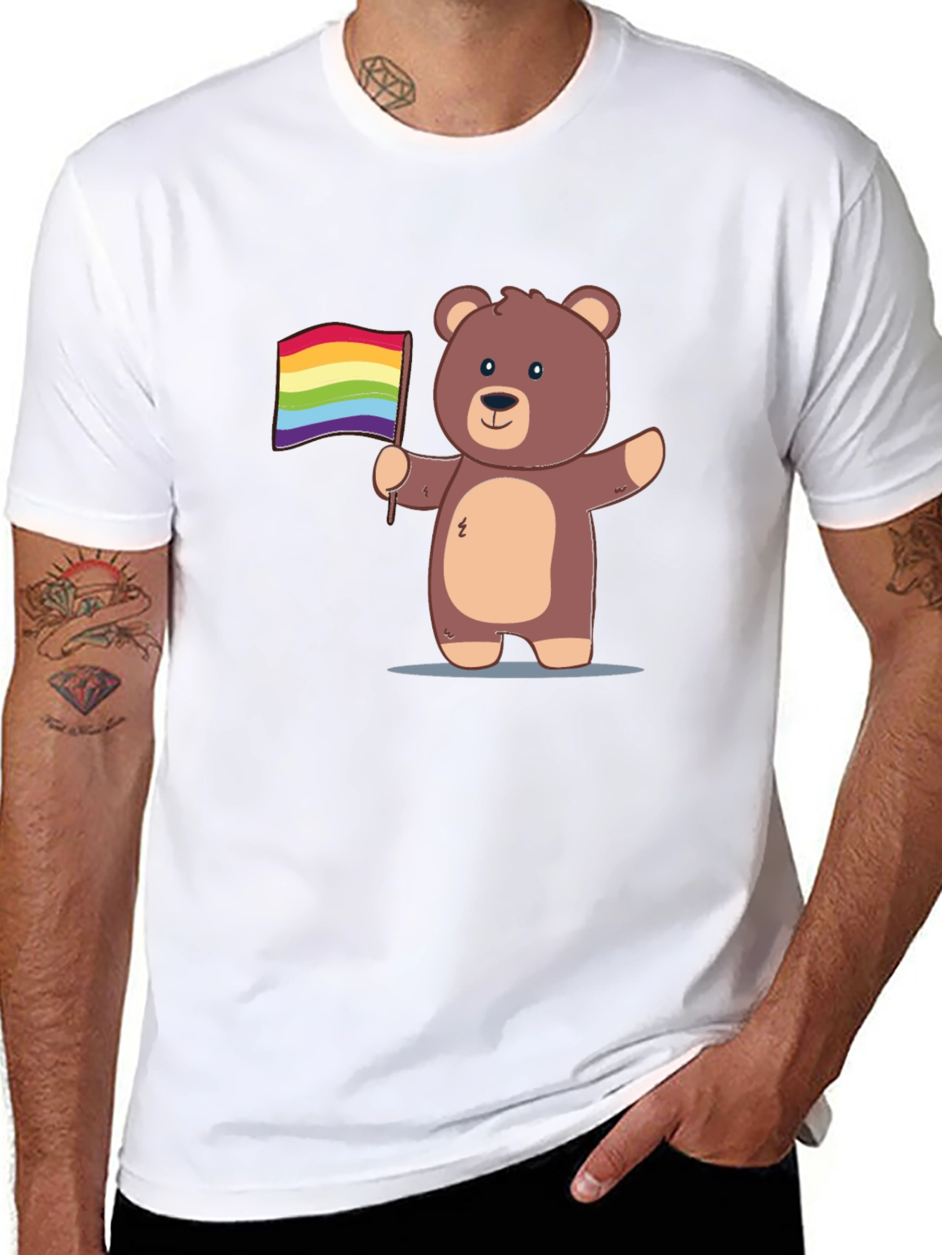 Pride Bear T-Shirt - Cute Cartoon Graphic Tee