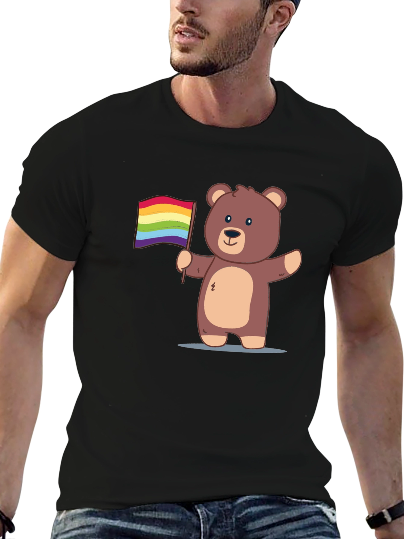 Pride Bear T-Shirt - Cute Cartoon Graphic Tee