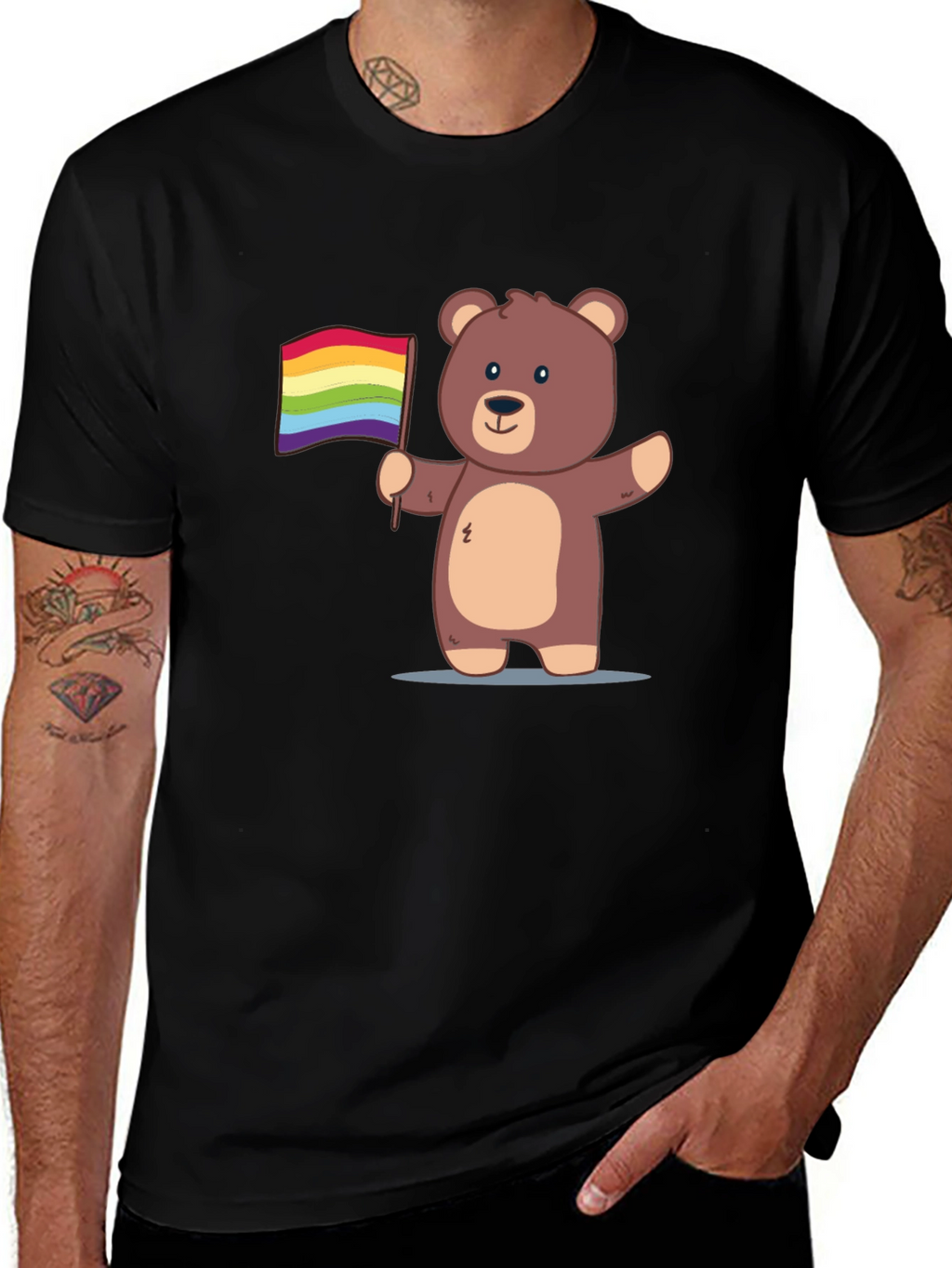 Pride Bear T-Shirt - Cute Cartoon Graphic Tee