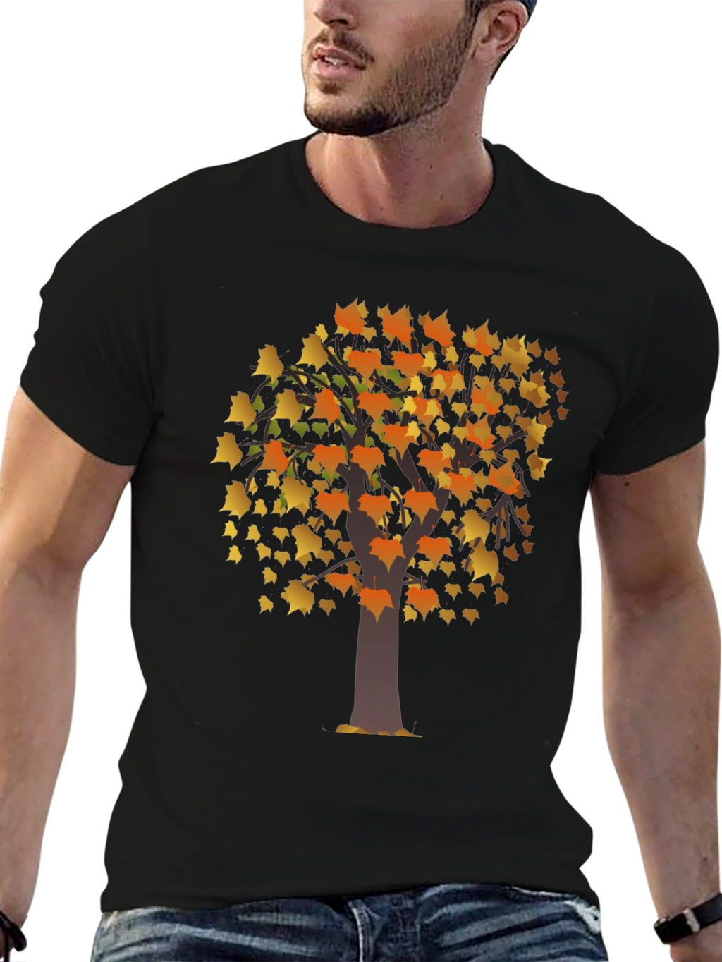 Autumn Tree Graphic Tee - Fall Season Apparel