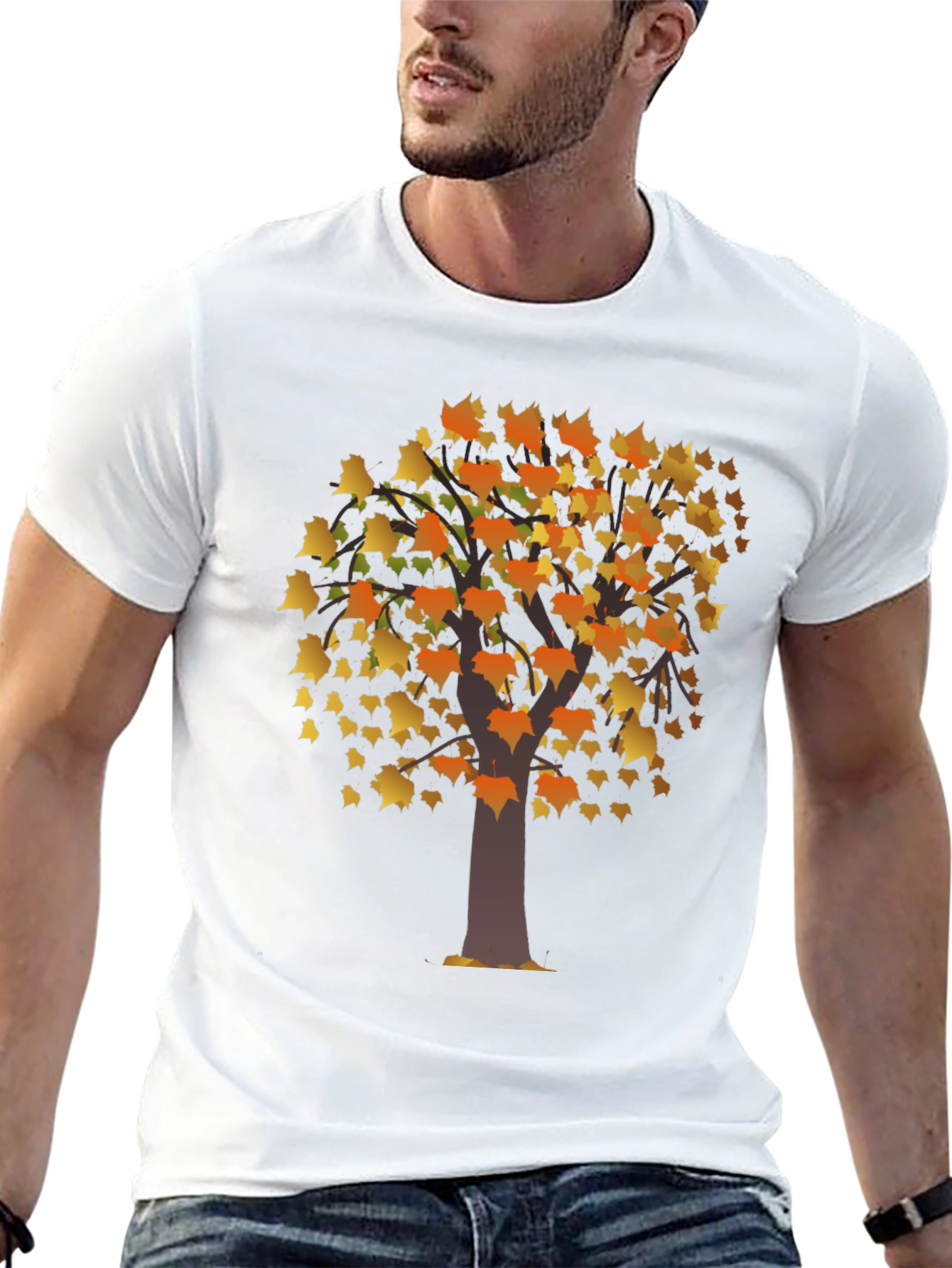 Autumn Tree Graphic Tee - Fall Season Apparel