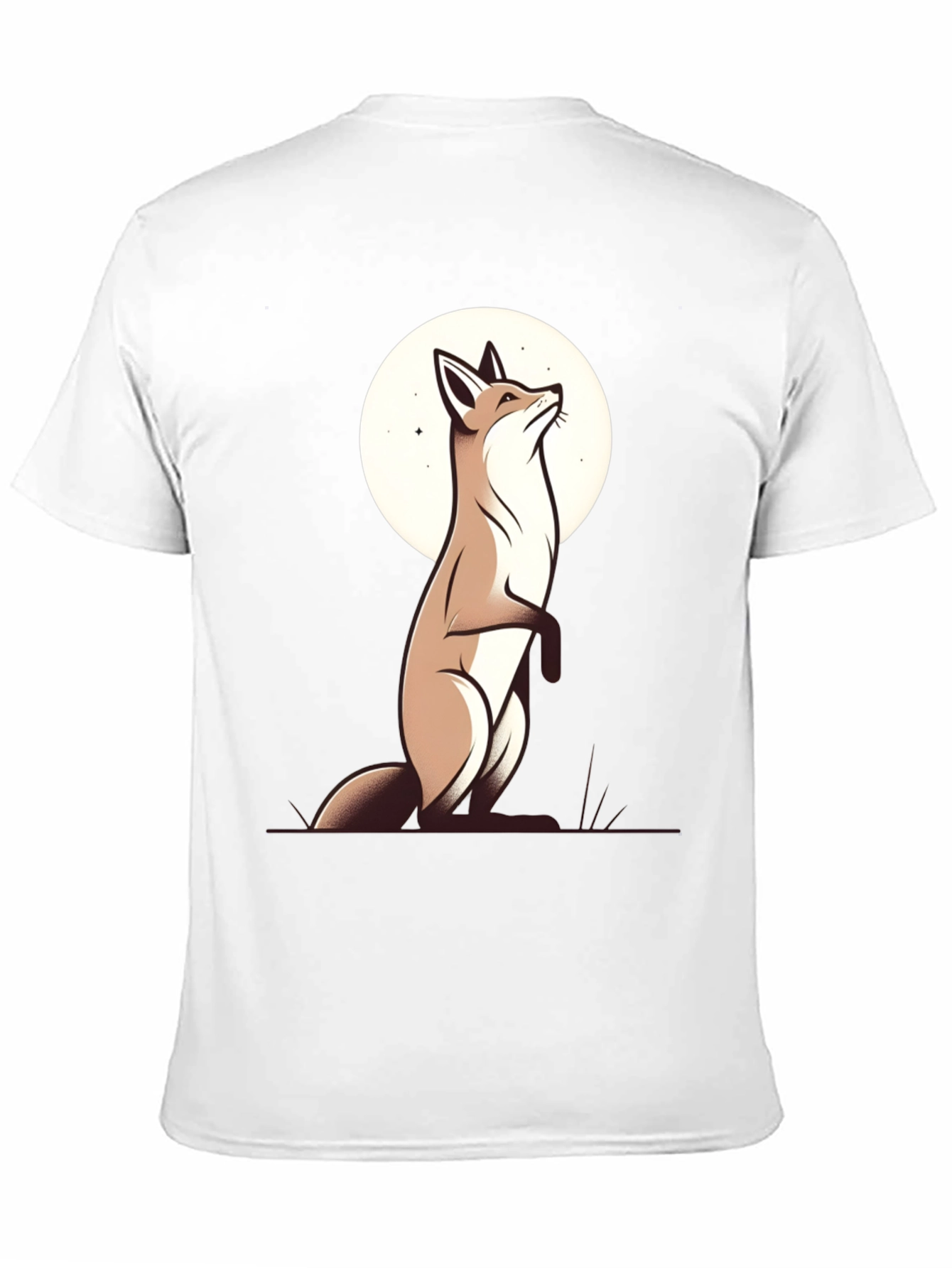 Fox Moon Graphic Tee - Black Cotton