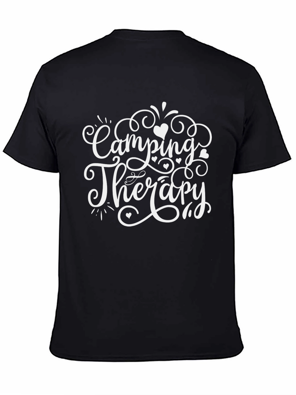 Camping Therapy Graphic Tee - Black
