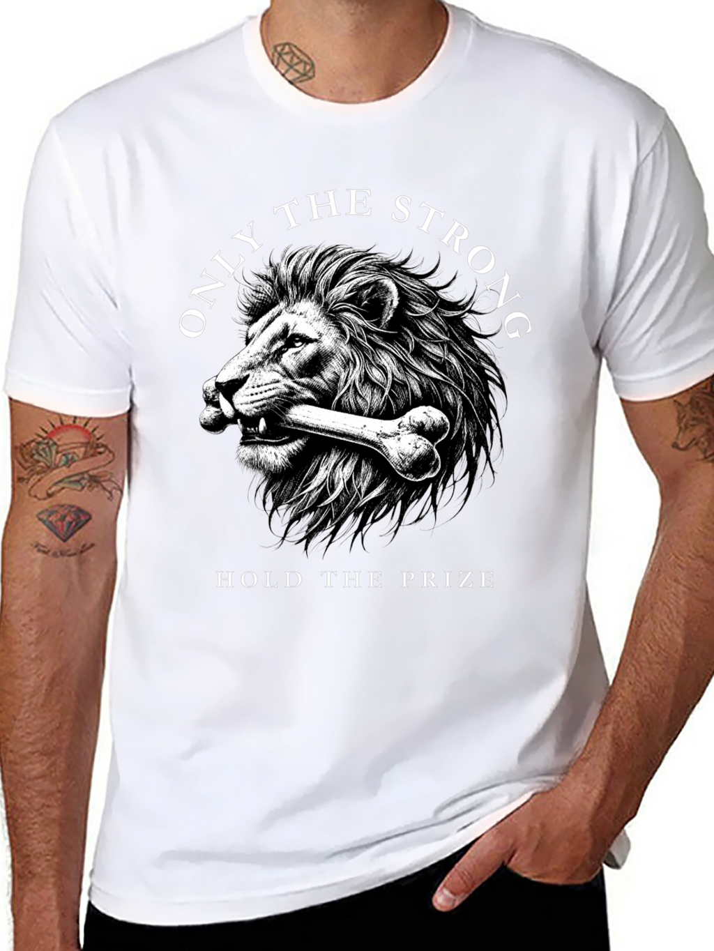 Lion Strength T-Shirt: Hold the Prize