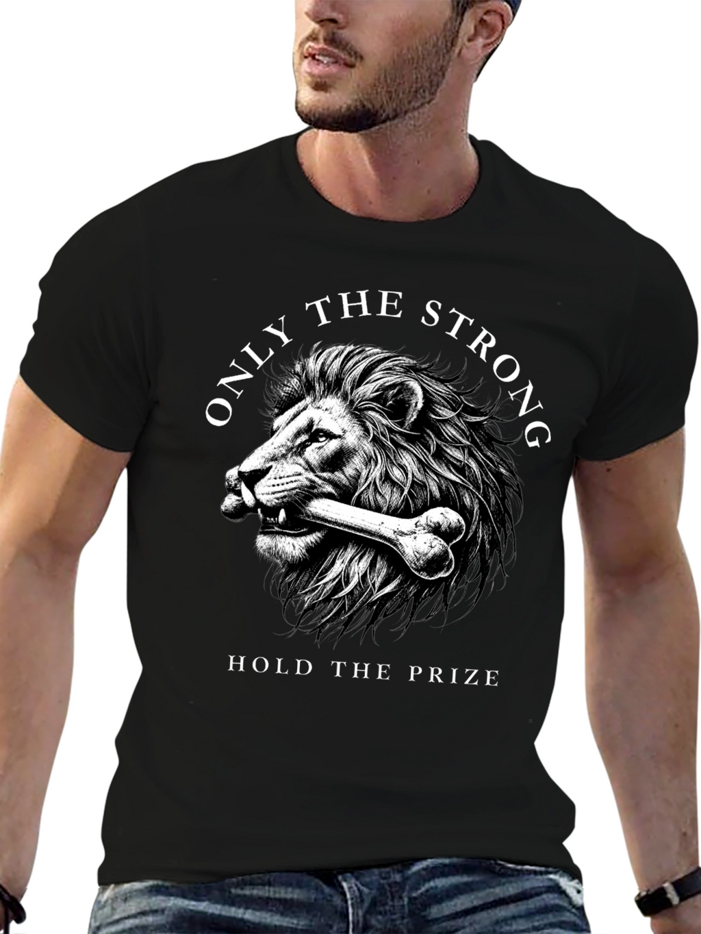 Lion Strength T-Shirt: Hold the Prize