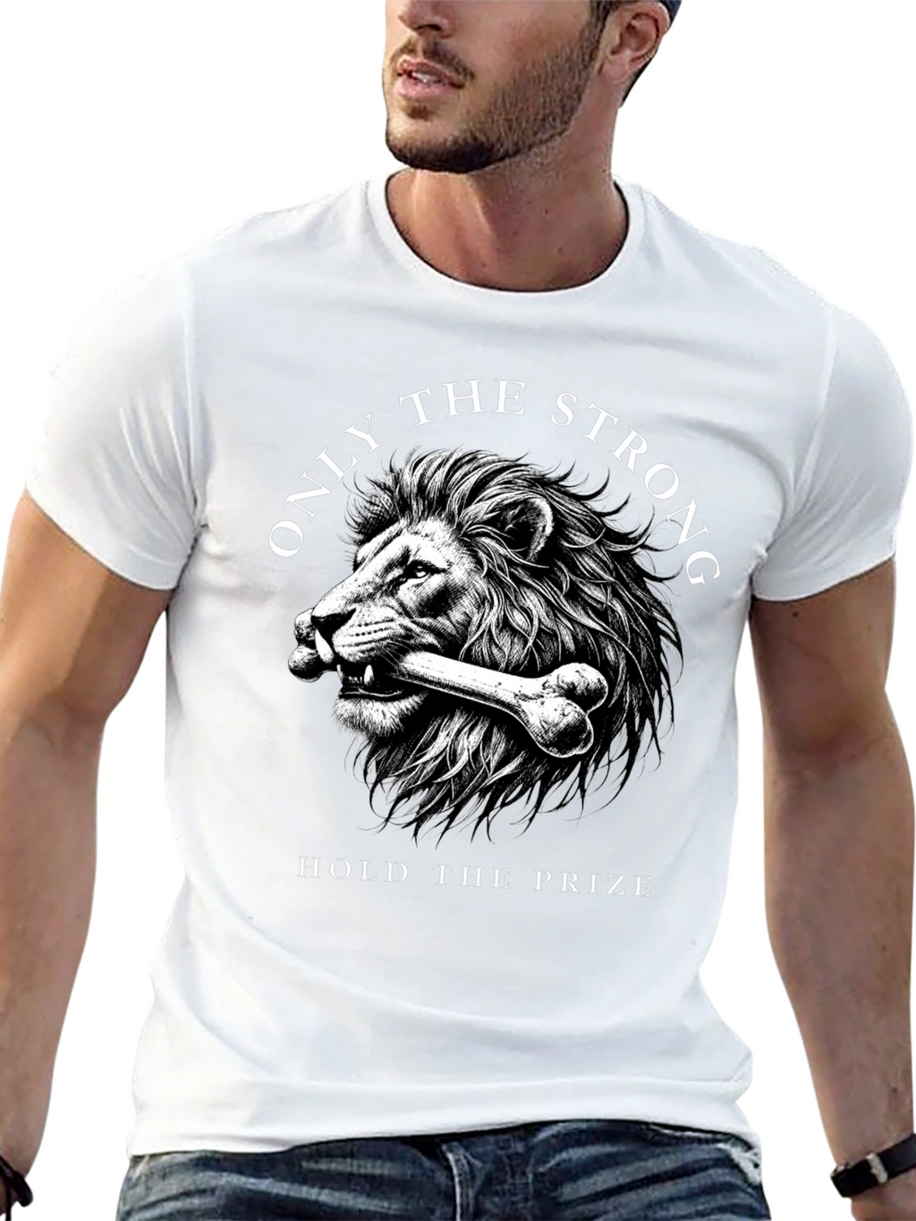 Lion Strength T-Shirt: Hold the Prize