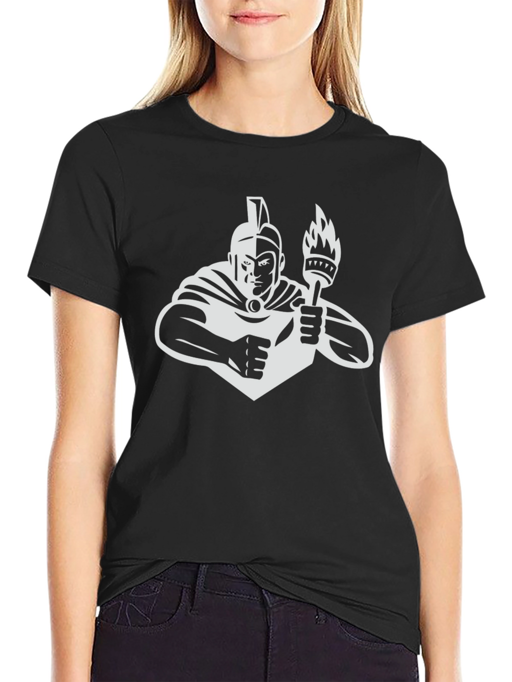Spartan Torch T-Shirt - Black Graphic Tee