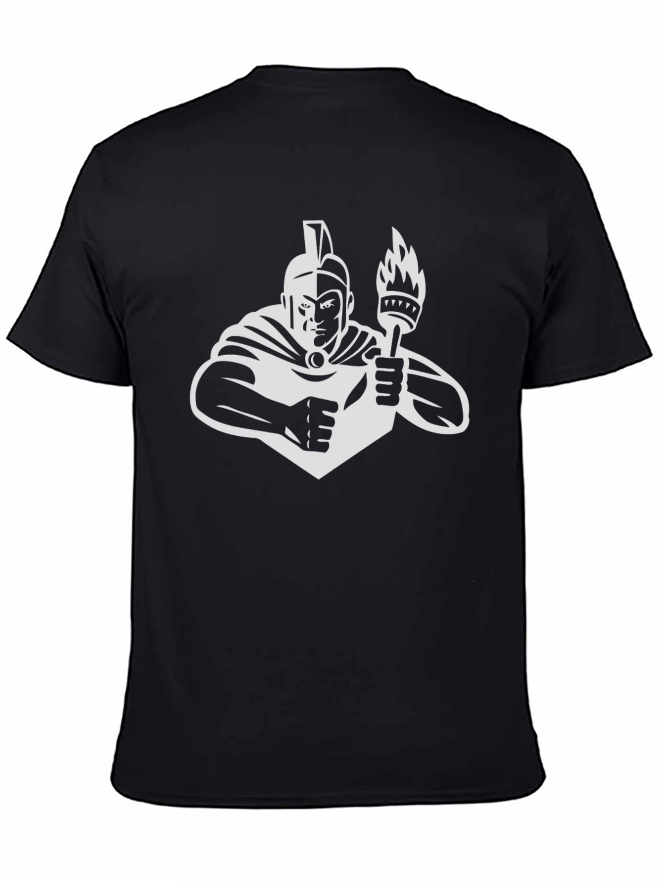 Spartan Torch T-Shirt - Black Graphic Tee