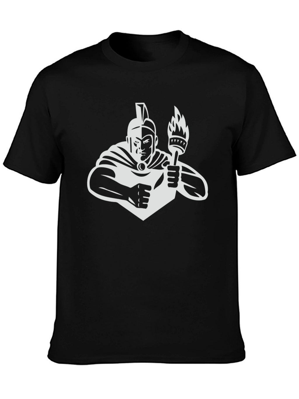 Spartan Torch T-Shirt - Black Graphic Tee