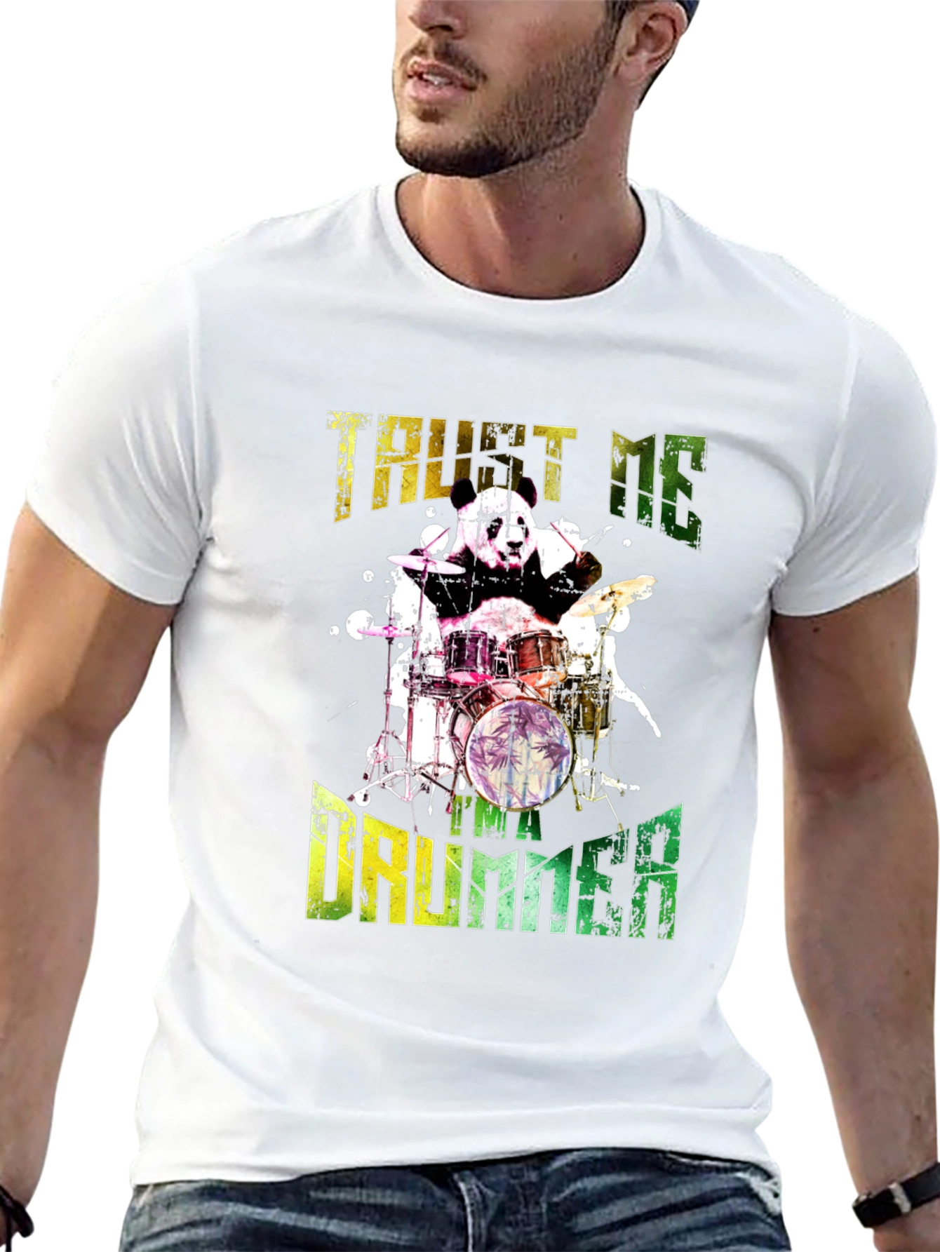 Panda Drummer T-Shirt - Trust Me