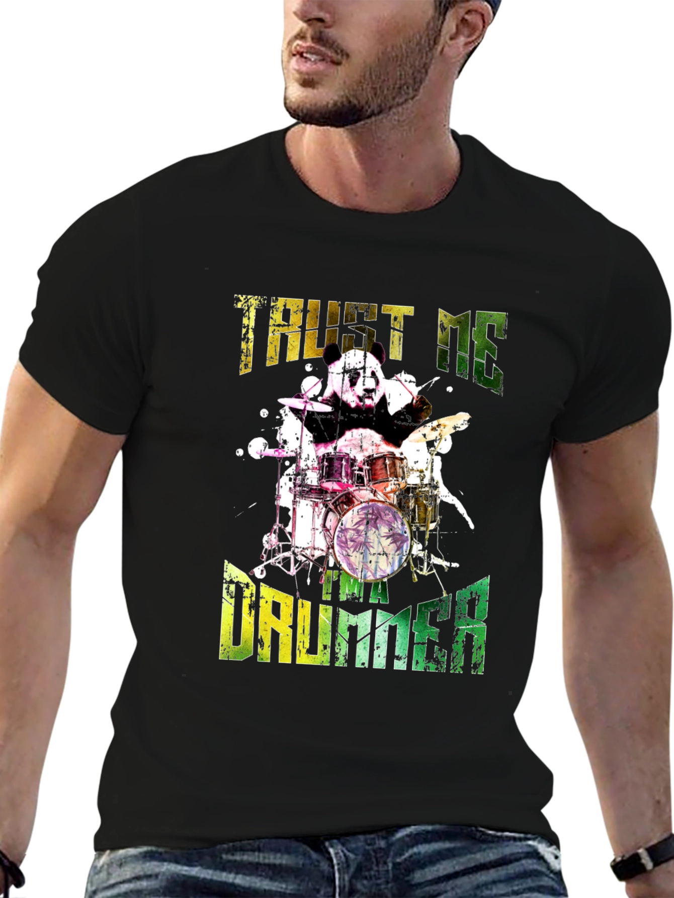 Panda Drummer T-Shirt - Trust Me