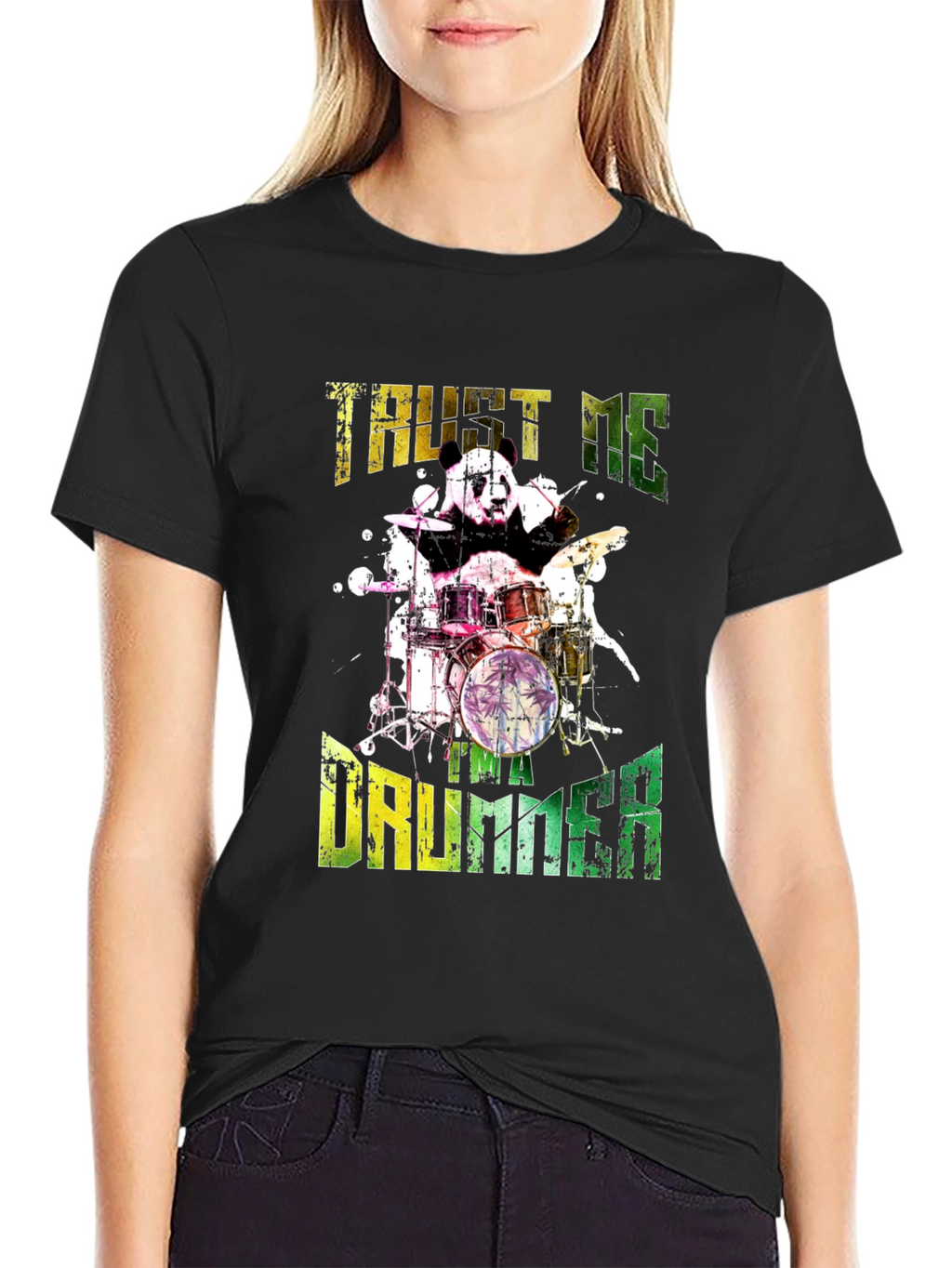 Panda Drummer T-Shirt - Trust Me
