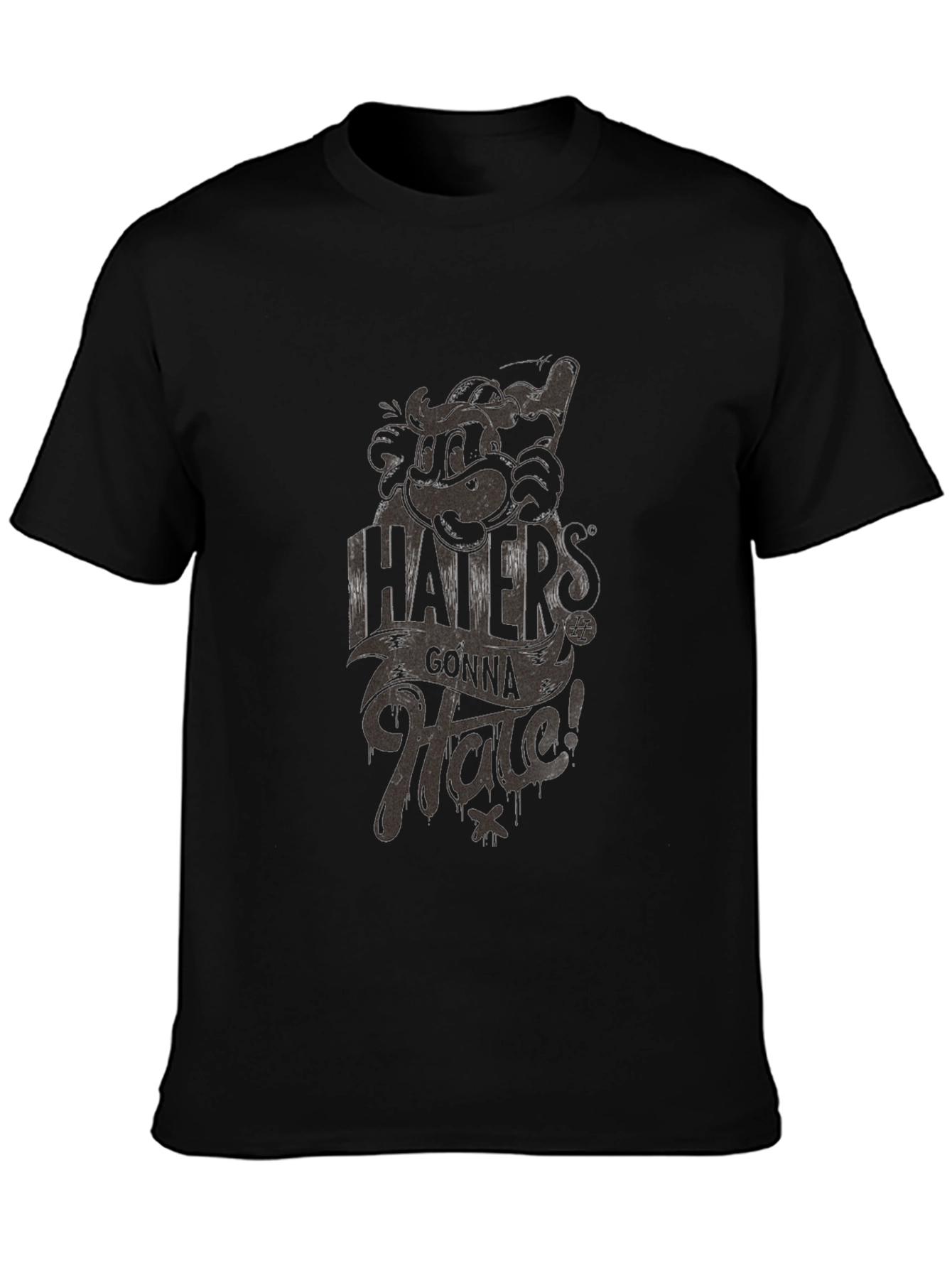 Haters Gonna Hate Graphic Print T-Shirt