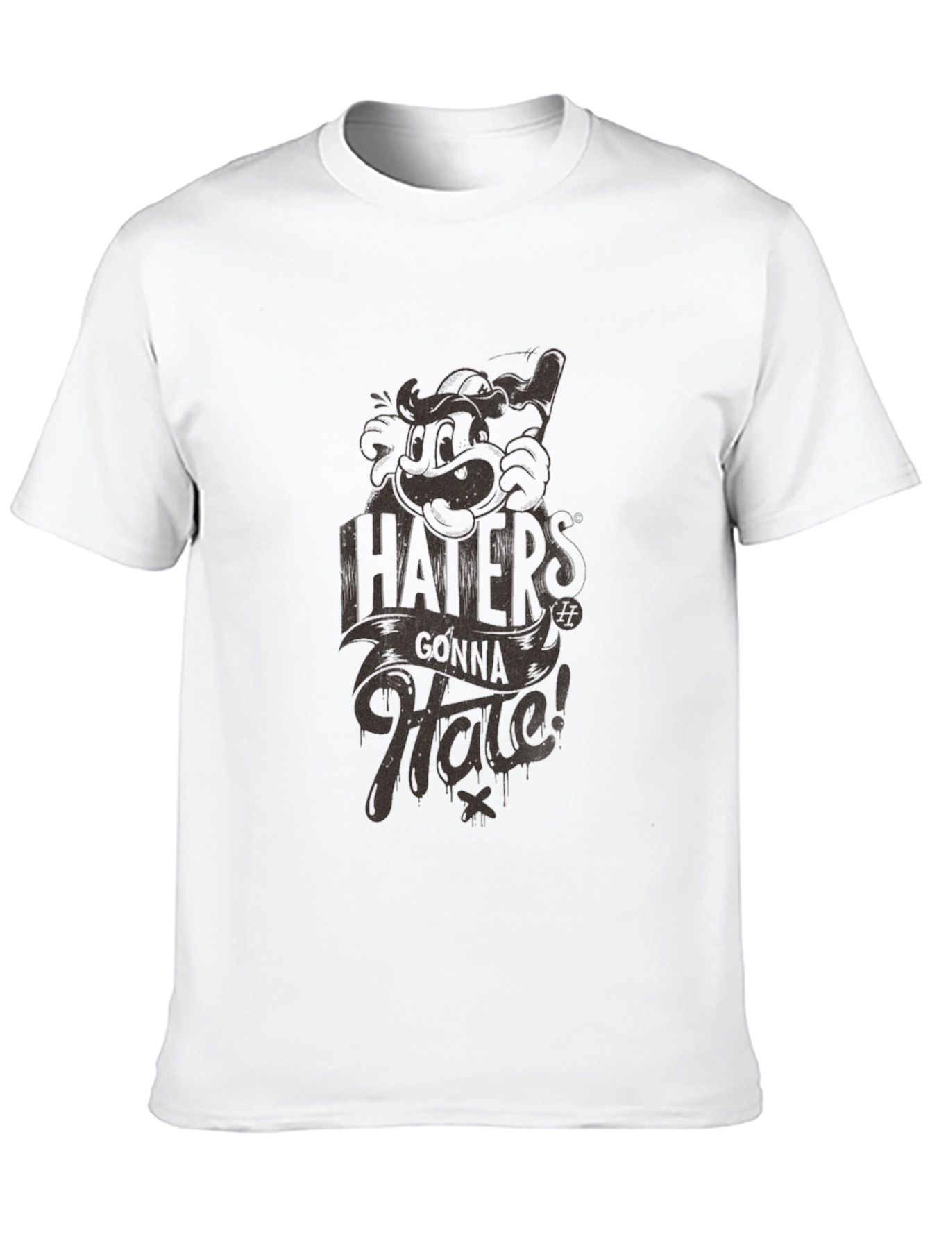 Haters Gonna Hate Graphic Print T-Shirt