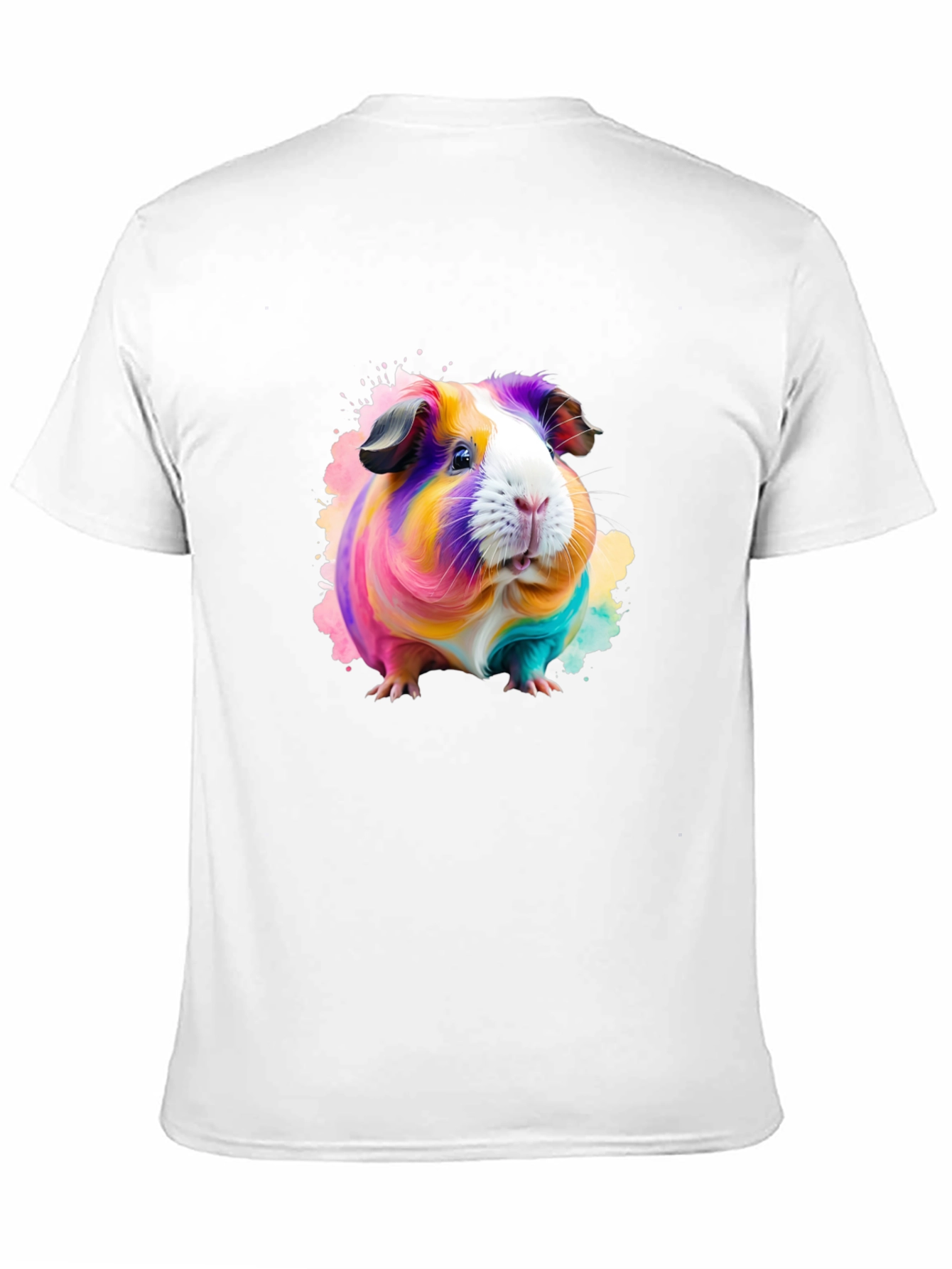 Guinea Pig Watercolor Graphic Black T-Shirt