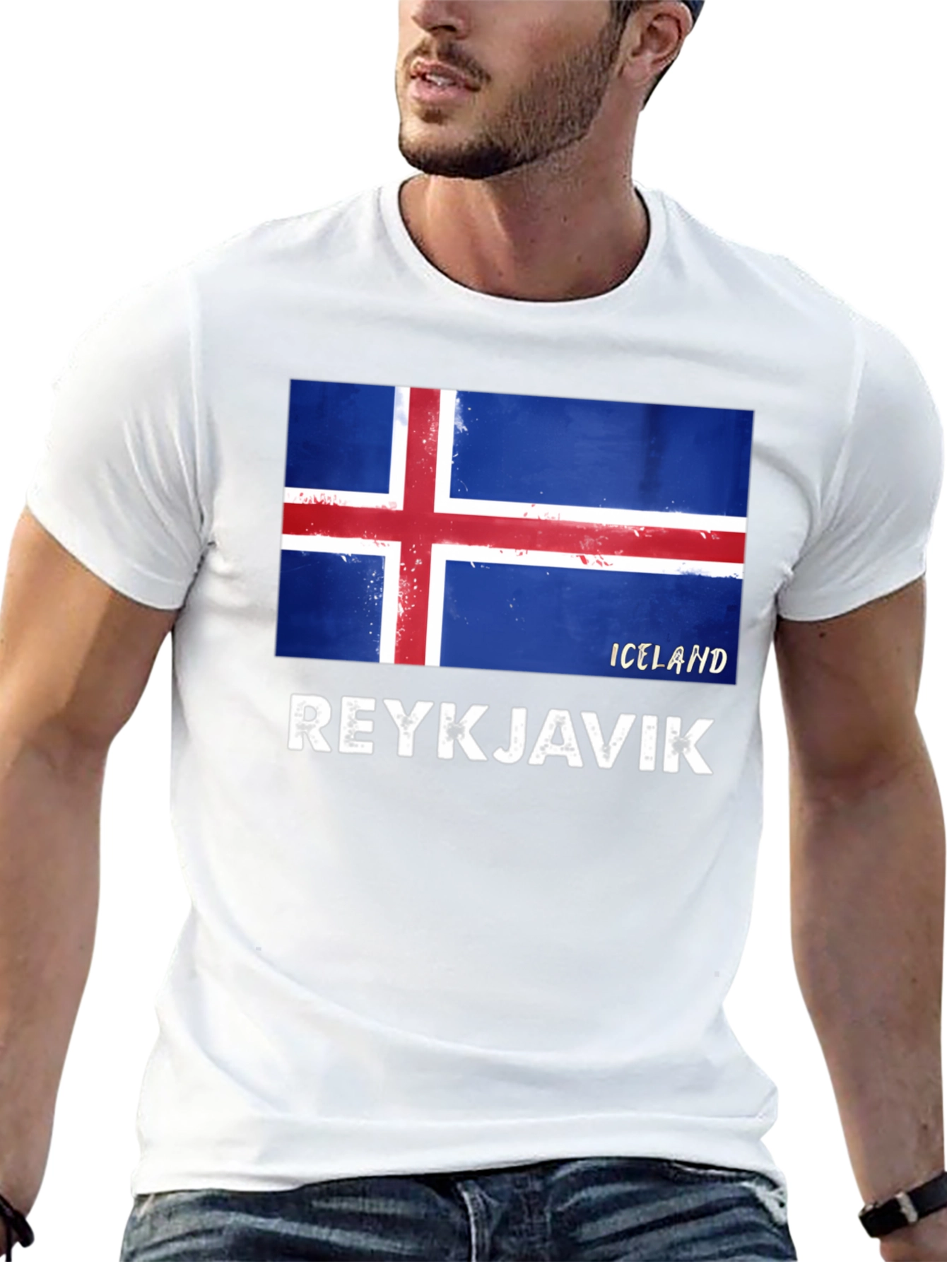 Iceland Flag Reykjavik Graphic T-Shirt
