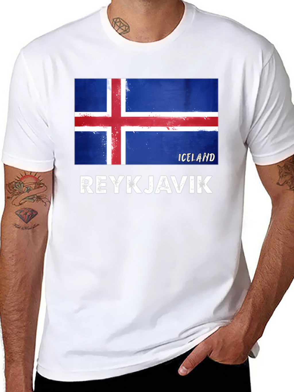 Iceland Flag Reykjavik Graphic T-Shirt