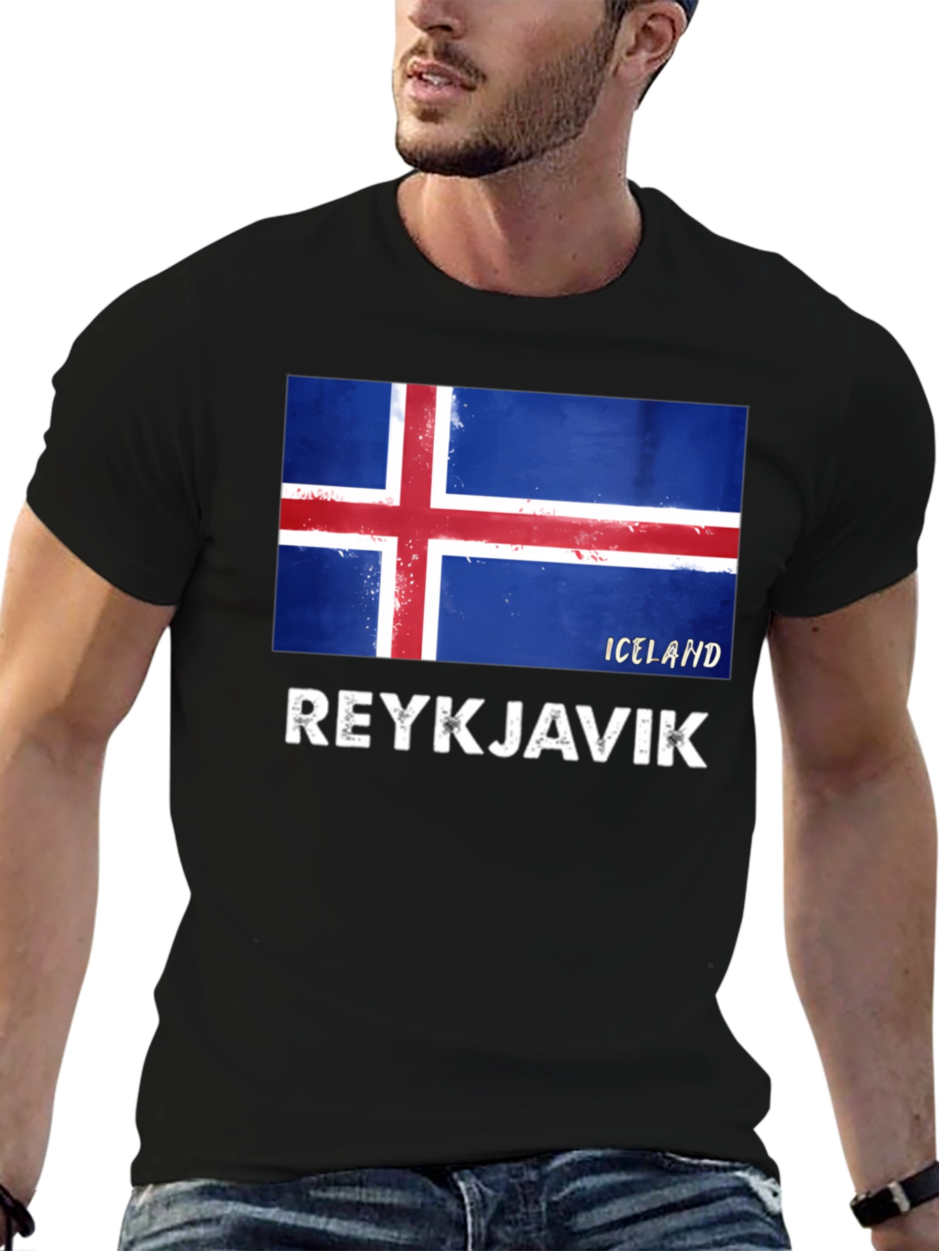 Iceland Flag Reykjavik Graphic T-Shirt