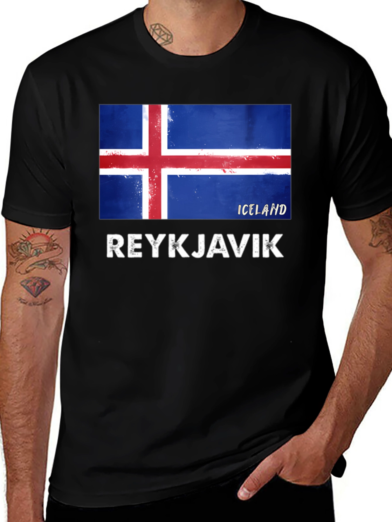 Iceland Flag Reykjavik Graphic T-Shirt