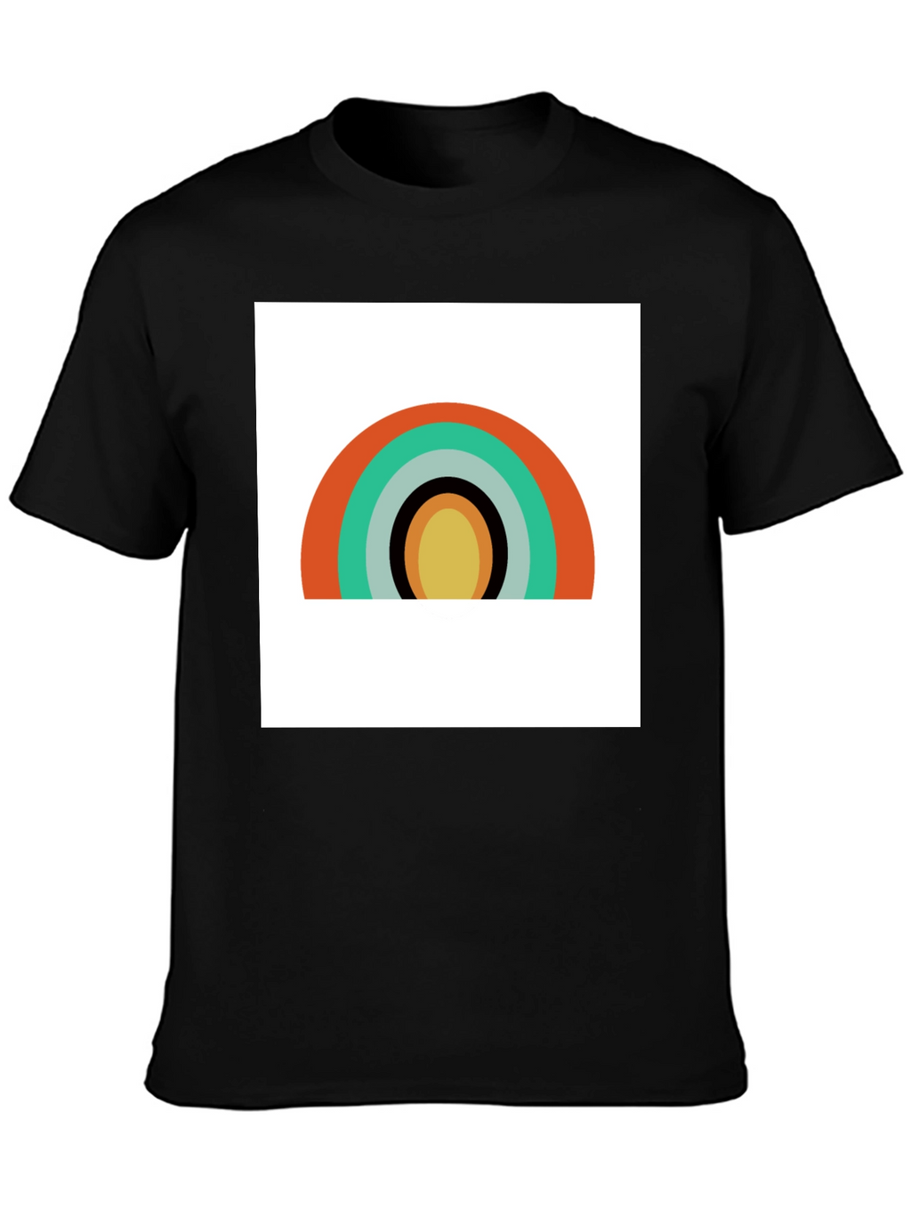 Retro Rainbow Graphic Tee - Modern Style