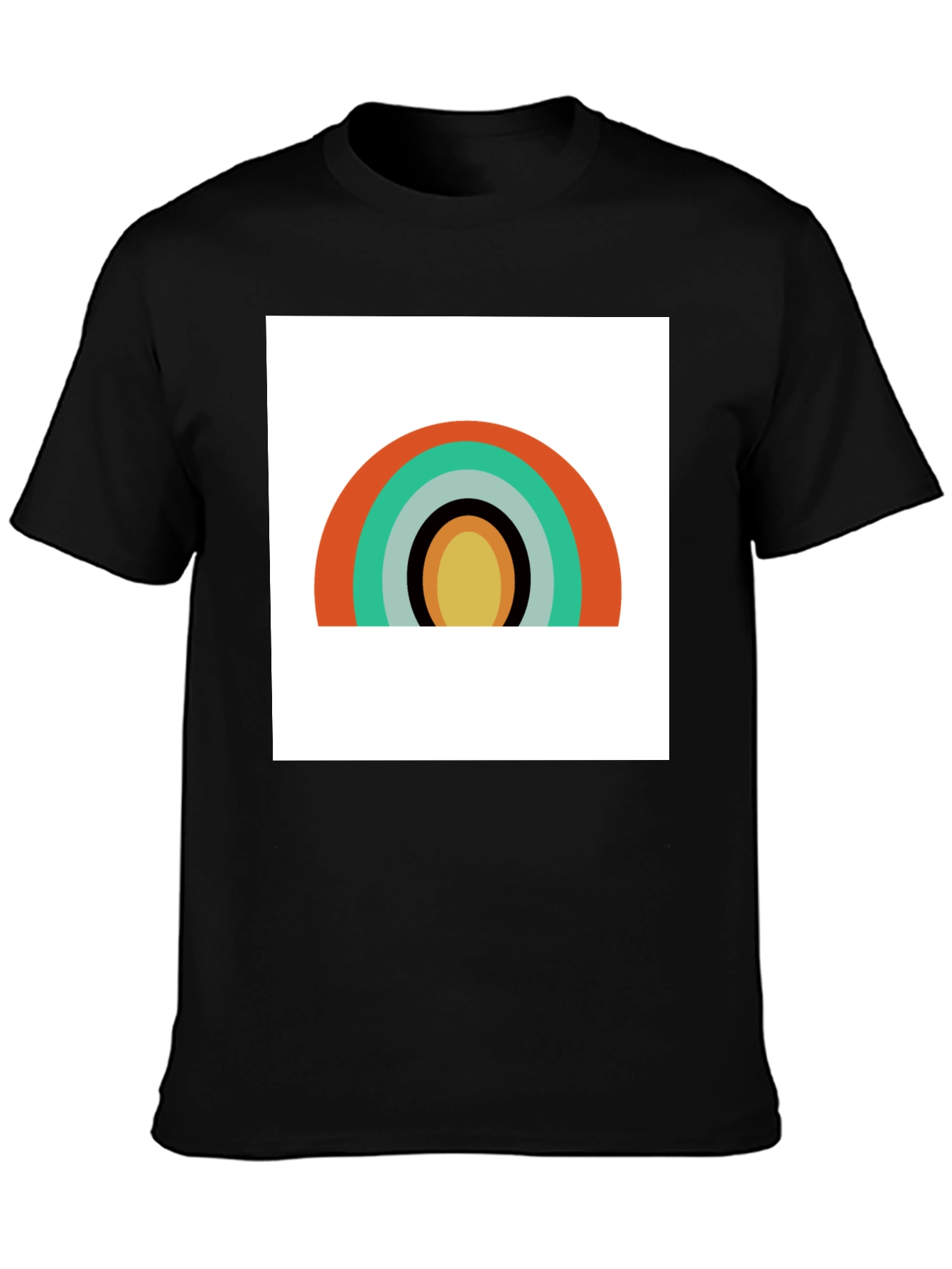Retro Rainbow Graphic Tee - Modern Style
