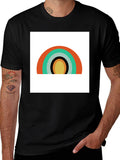 Retro Rainbow Graphic Tee - Modern Style