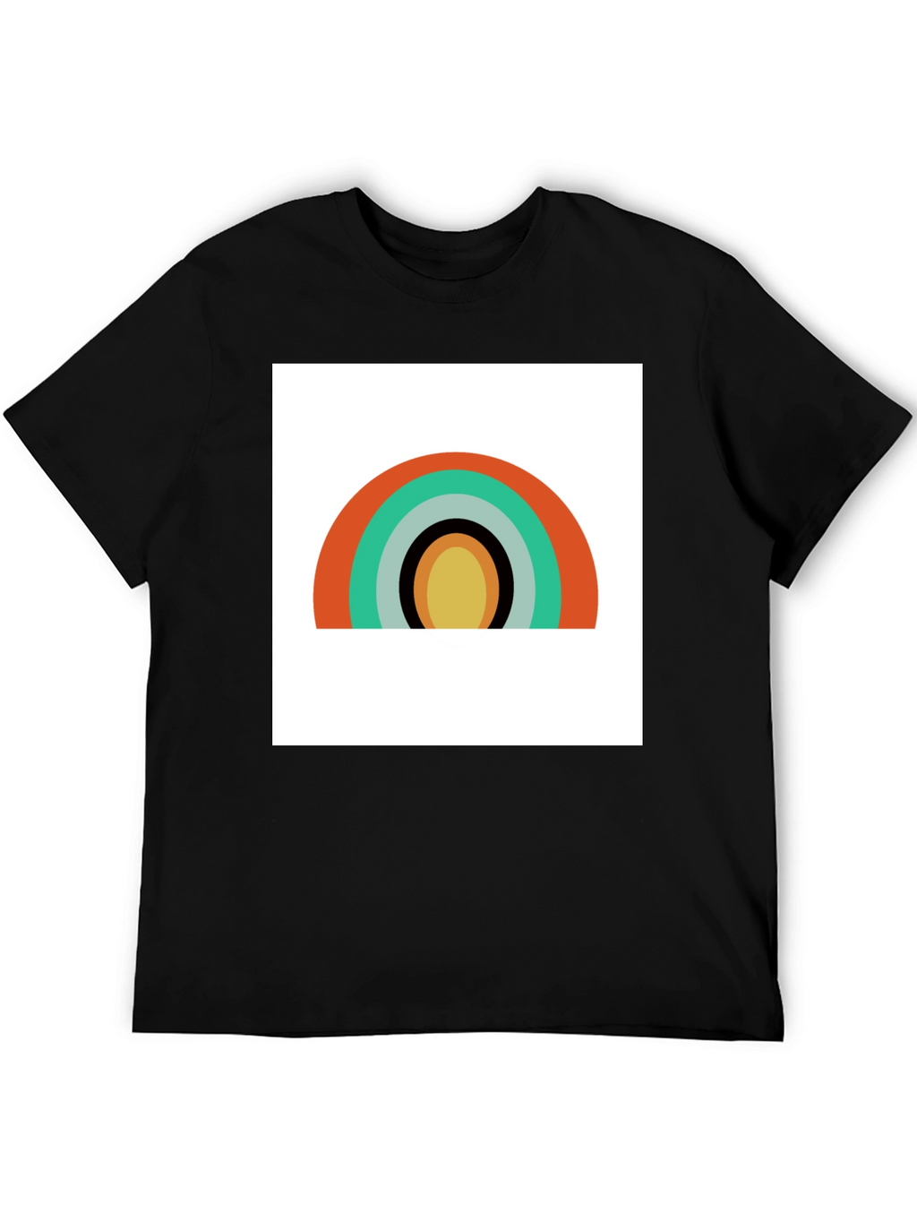 Retro Rainbow Graphic Tee - Modern Style