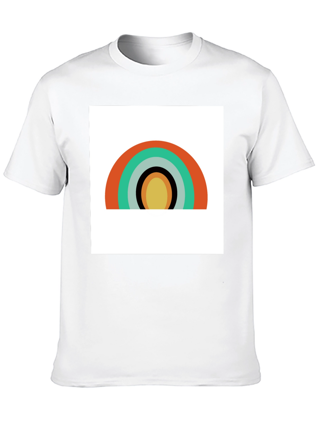 Retro Rainbow Graphic Tee - Modern Style