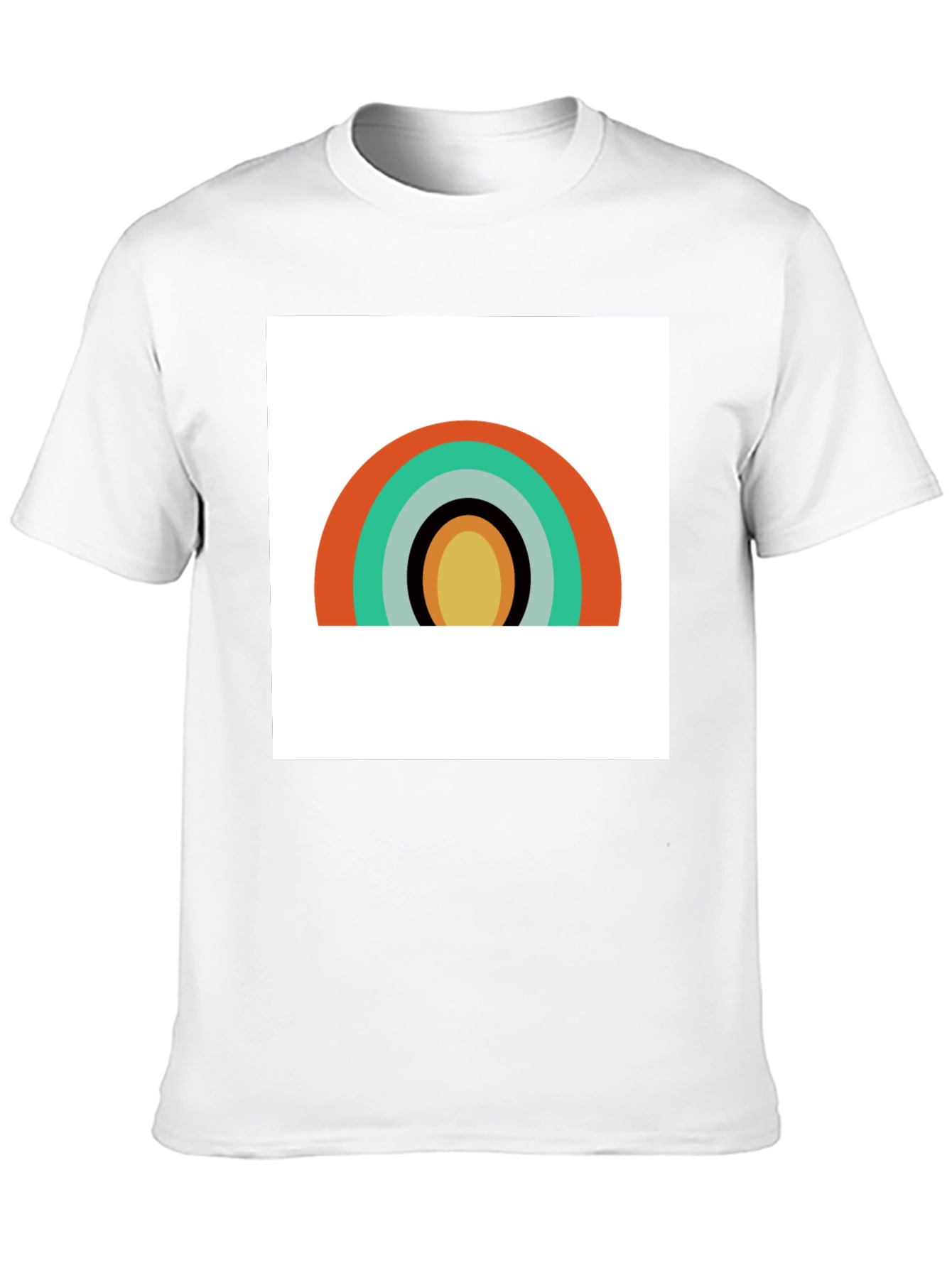 Retro Rainbow Graphic Tee - Modern Style