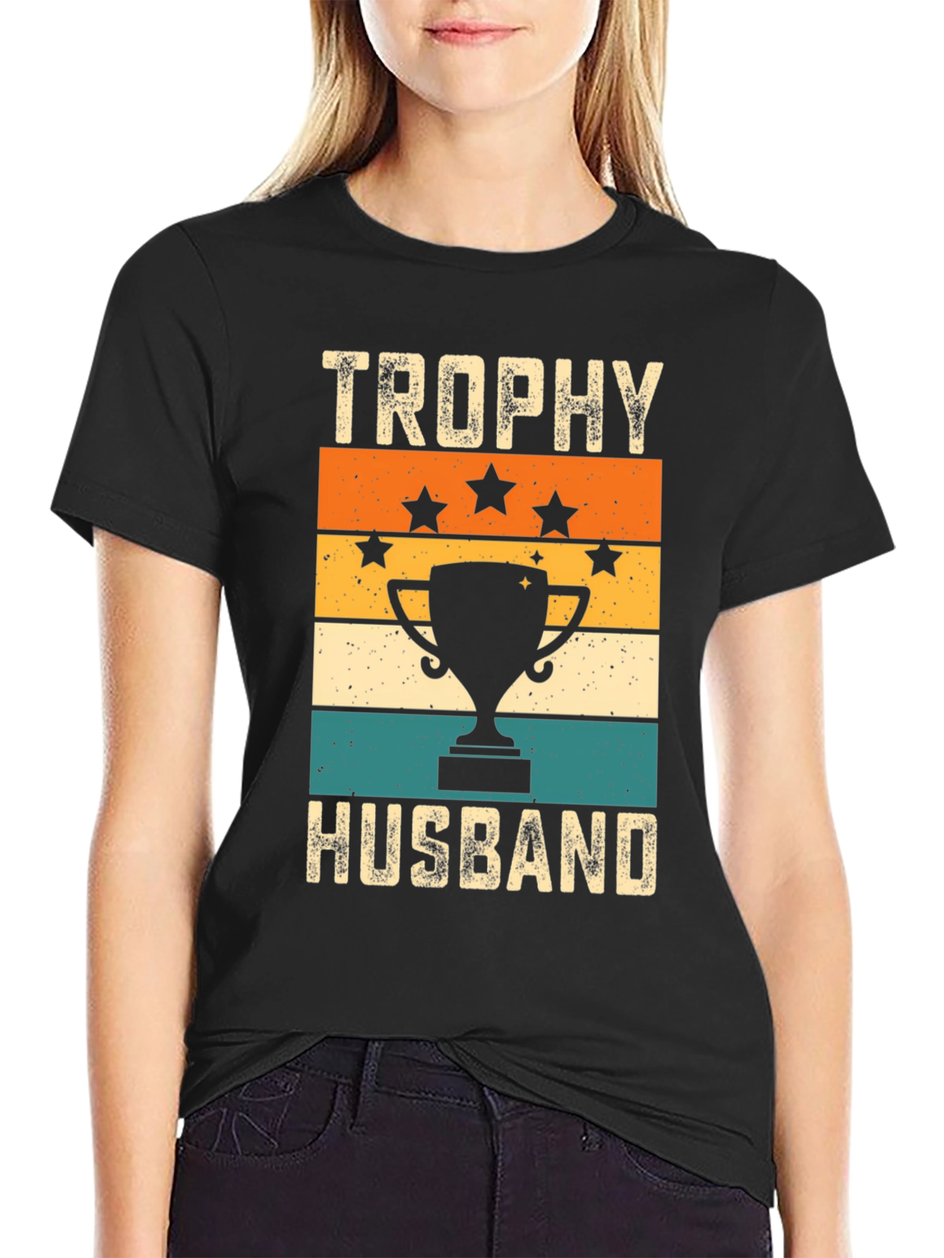 Trophy Husband Graphic T-Shirt - Retro Style