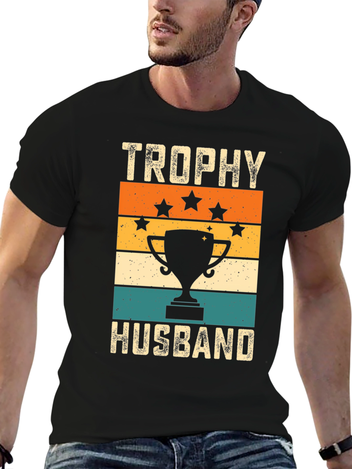 Trophy Husband Graphic T-Shirt - Retro Style