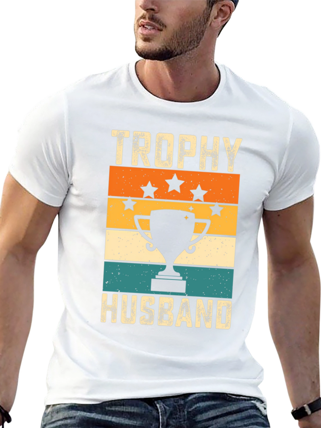 Trophy Husband Graphic T-Shirt - Retro Style