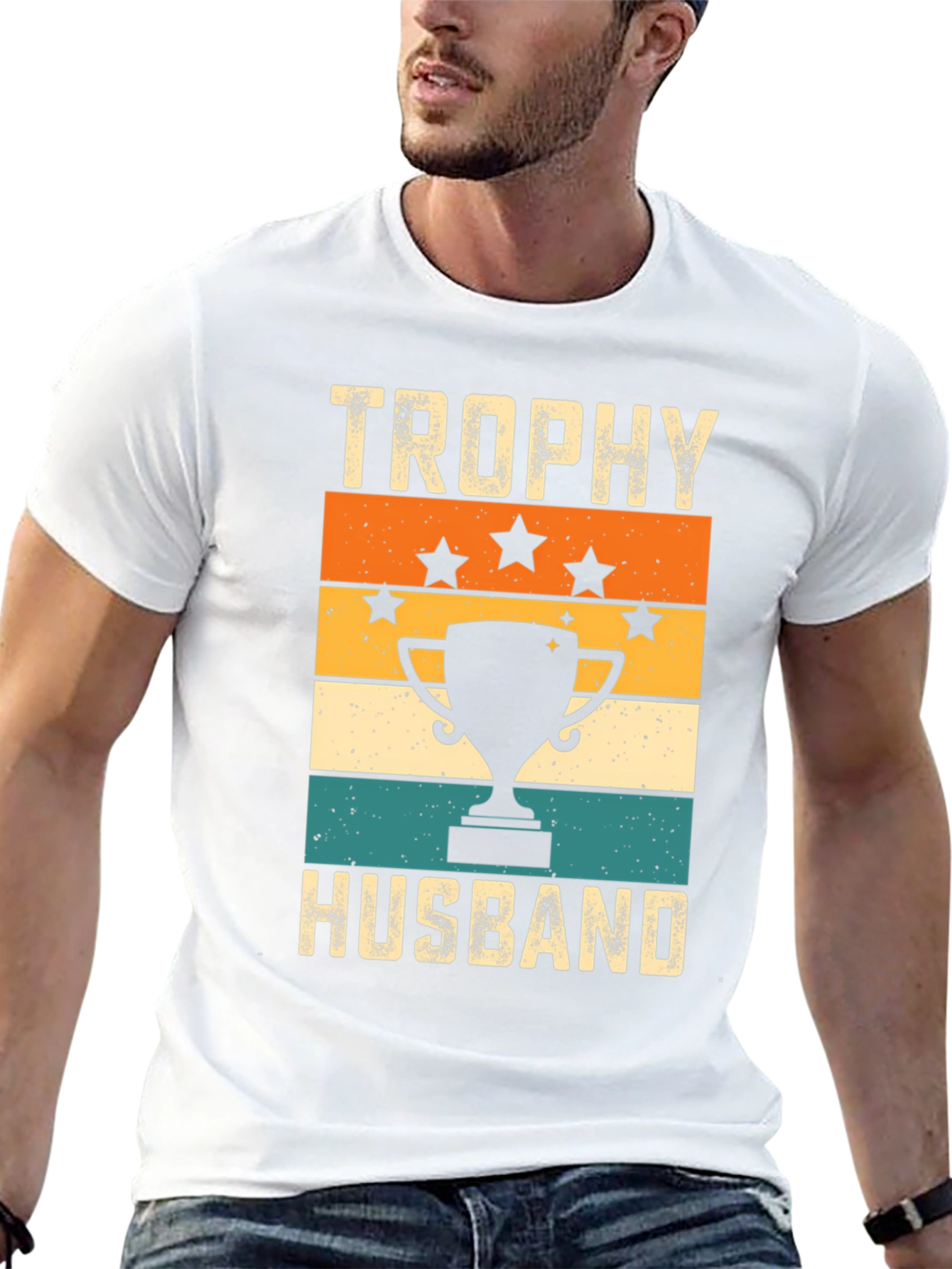 Trophy Husband Graphic T-Shirt - Retro Style